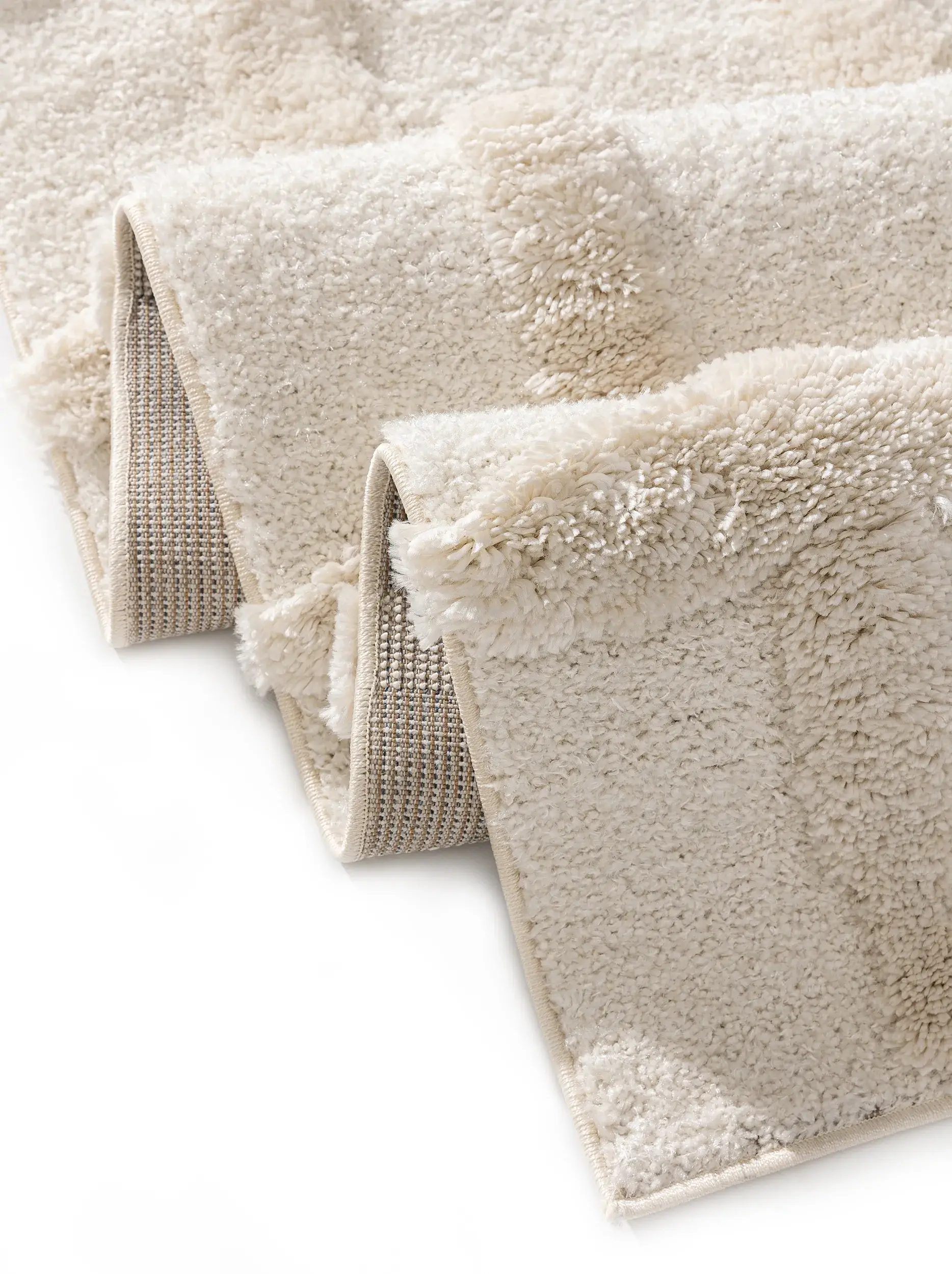 Teppich aus 80% Polypropylen, 20% Polyester in Beige mit 80% Polypropylen, 20% Polyester hohem Flor von benuta Pop
