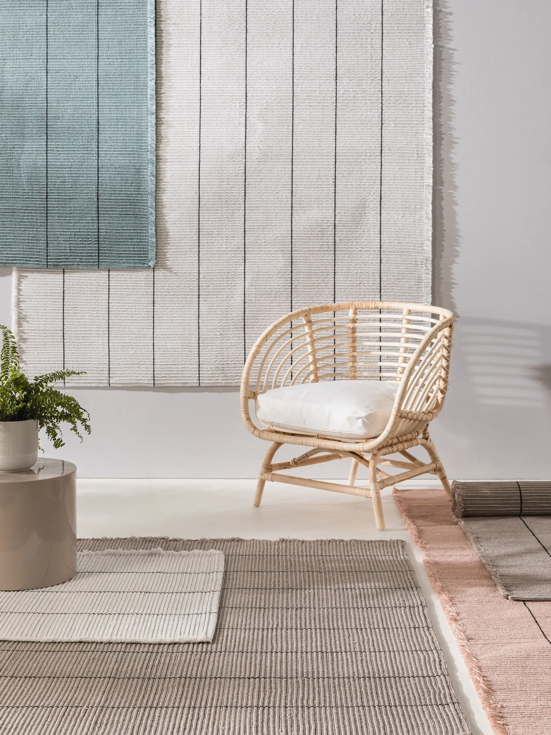 Alfombra Gaia de 100% Polyester (PET reciclado) en Blanco de benuta pure