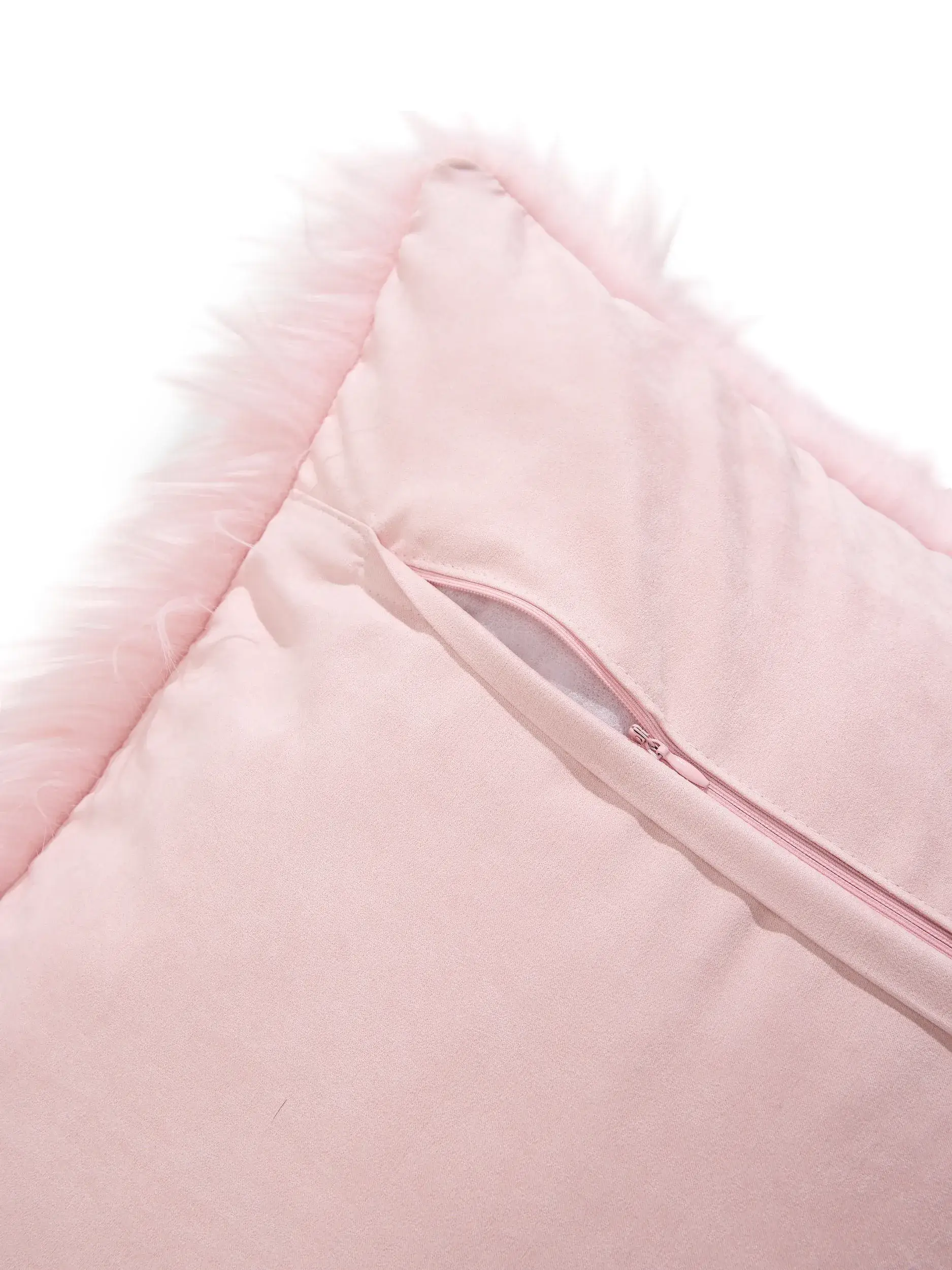 Kissen Nanuk Pink i Einfarbig-design laget av 70 % polyakryl, 30 % polyester fra benuta Pop