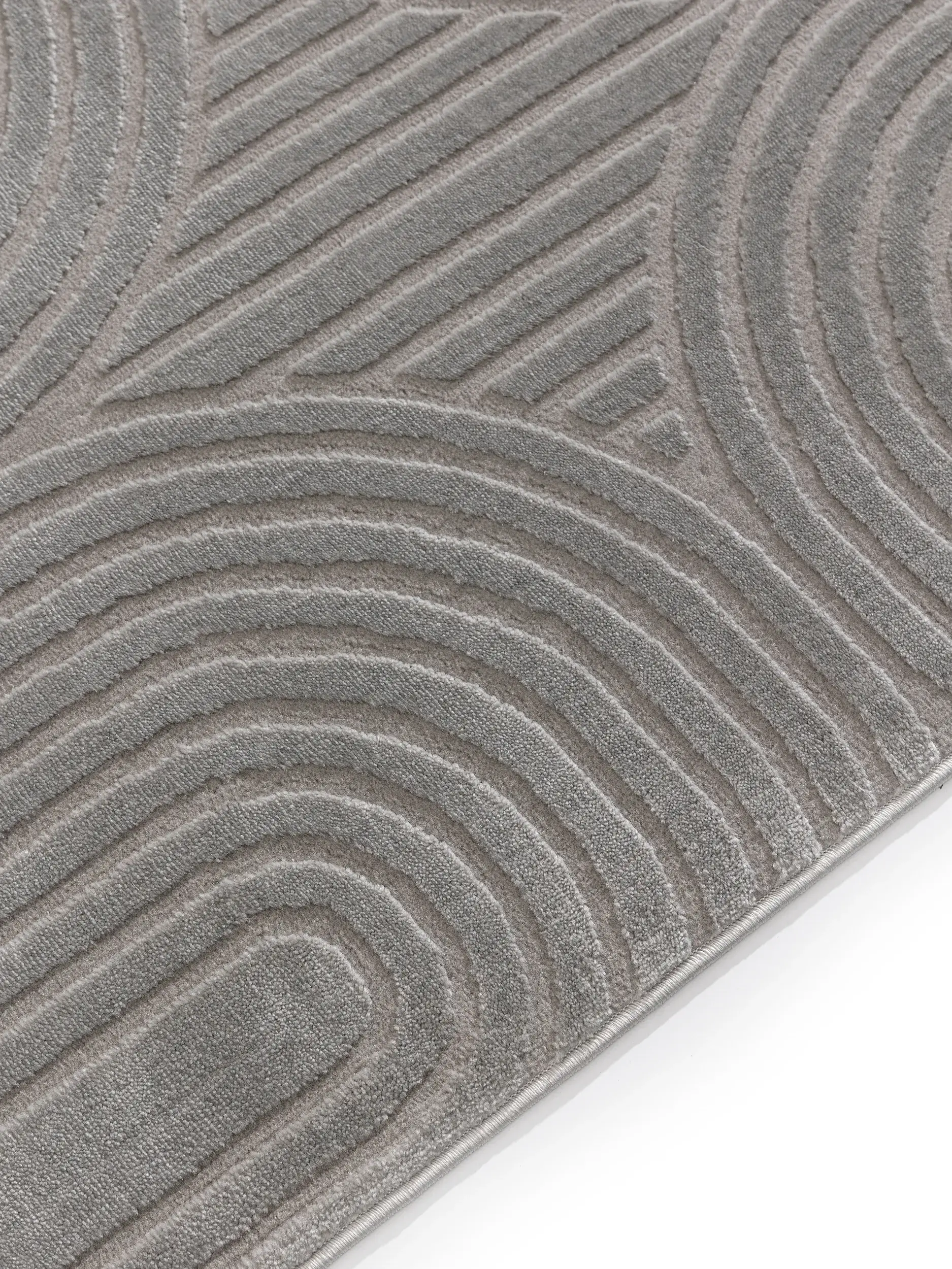 Tapete de 60% Polyester, 40% Polypropylen em Grau com pelo de 60% Polyester, 40% Polypropylen de altura da benuta Basic