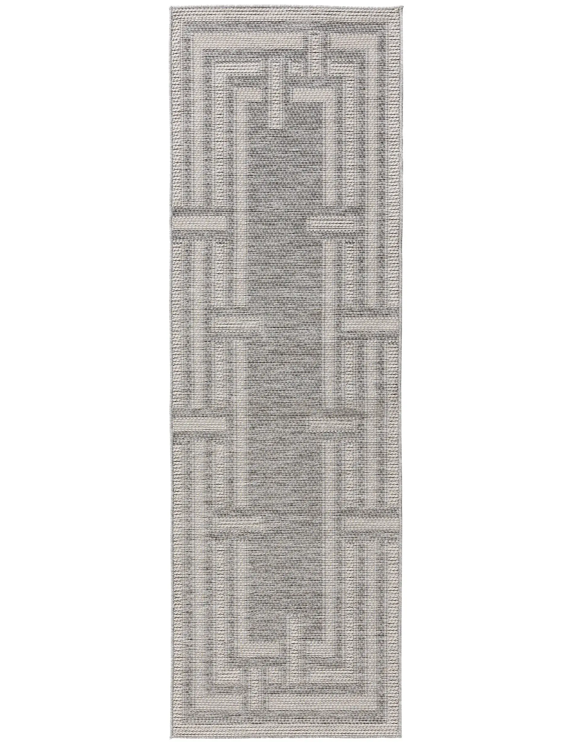 Rug made of 100% Polypropylen in Grey with a 100% Polypropylen high pile by benuta Nest