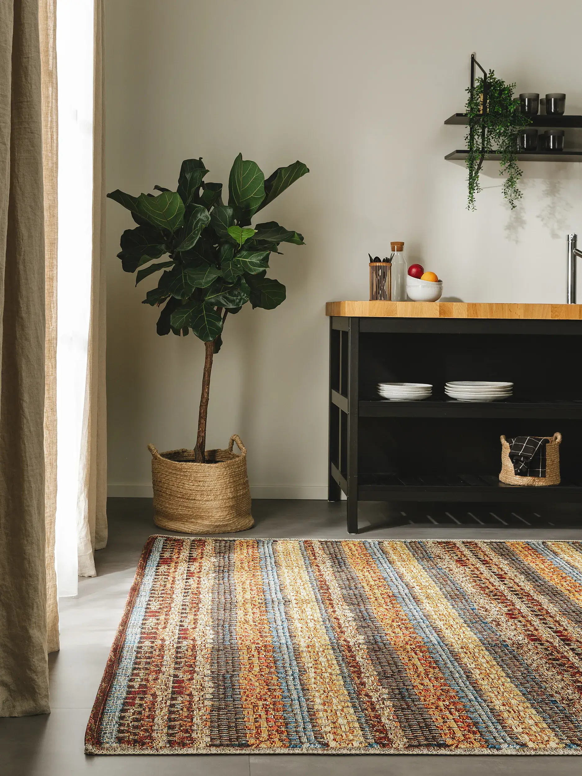 Alfombra de 76% Polipropileno, 24% Poliéster en Multicolor con un pelo de {{Placeholder_Pile Height}} de altura de benuta nest