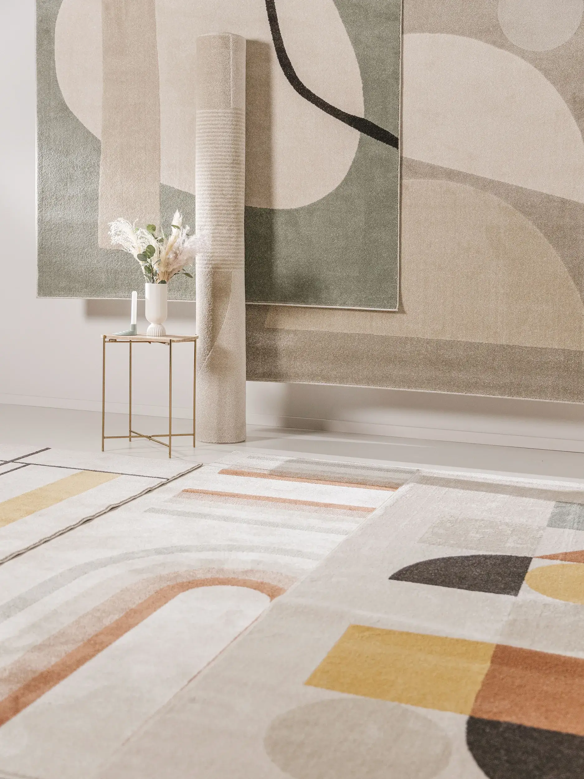 Teppich aus 100% Polypropylen in Multicolor mit 100% Polypropylen hohem Flor von benuta Pop