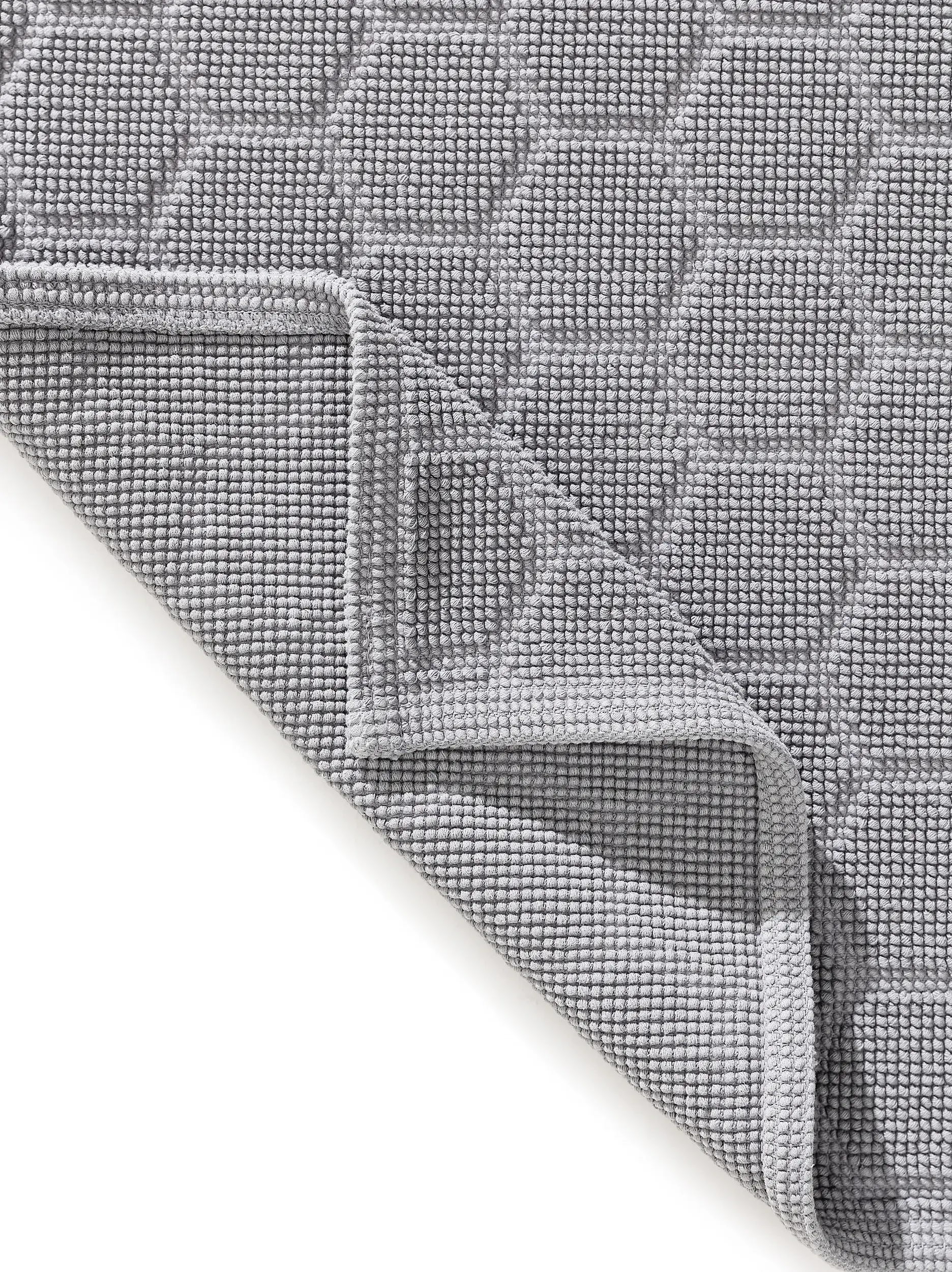 Tapis de Bain Jojo Gris en motif Uni en 100% Coton de benuta nest