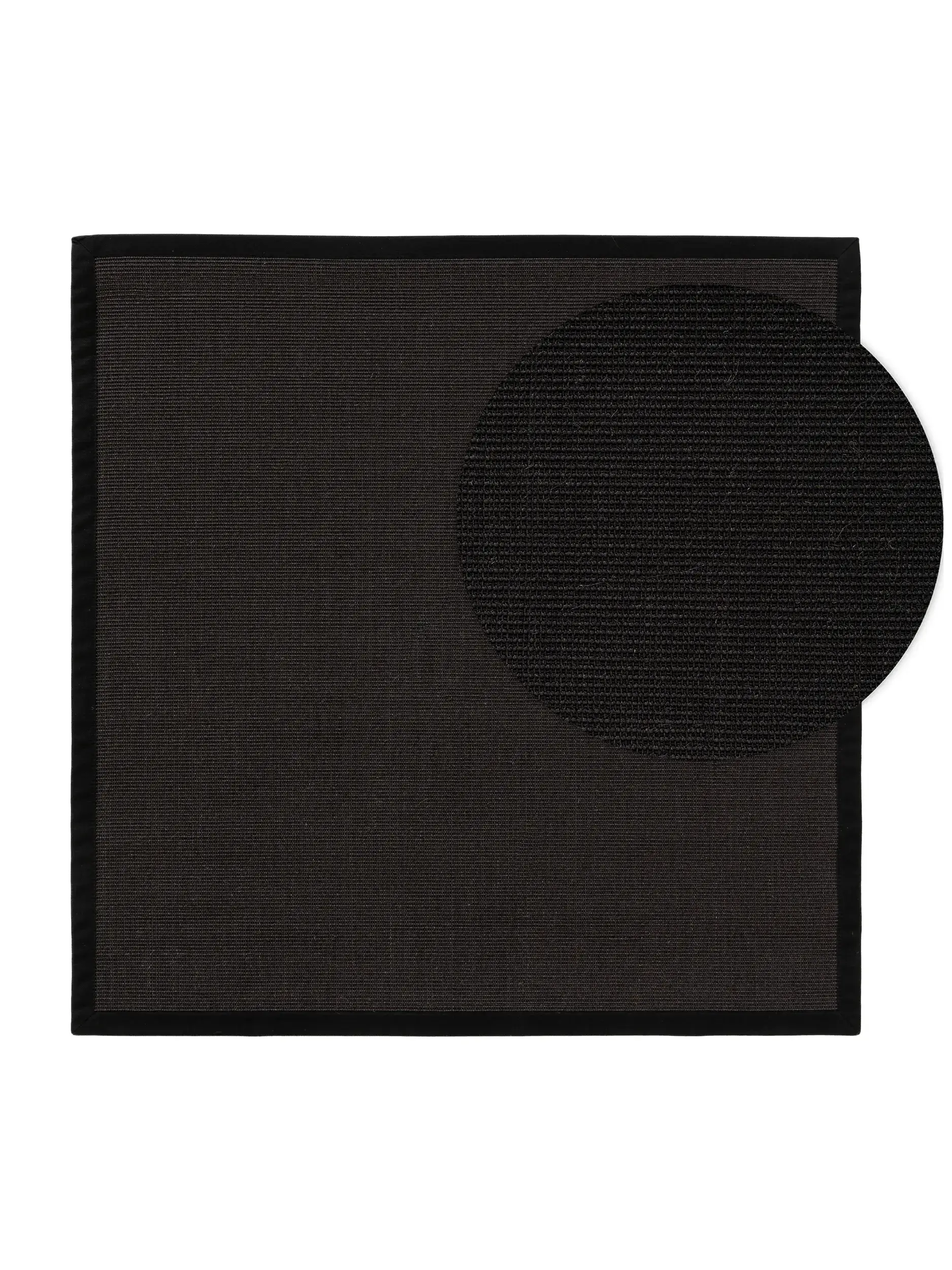 Tappeto di 100% Sisal in Nero con pelo alto 100% Sisal da benuta nest