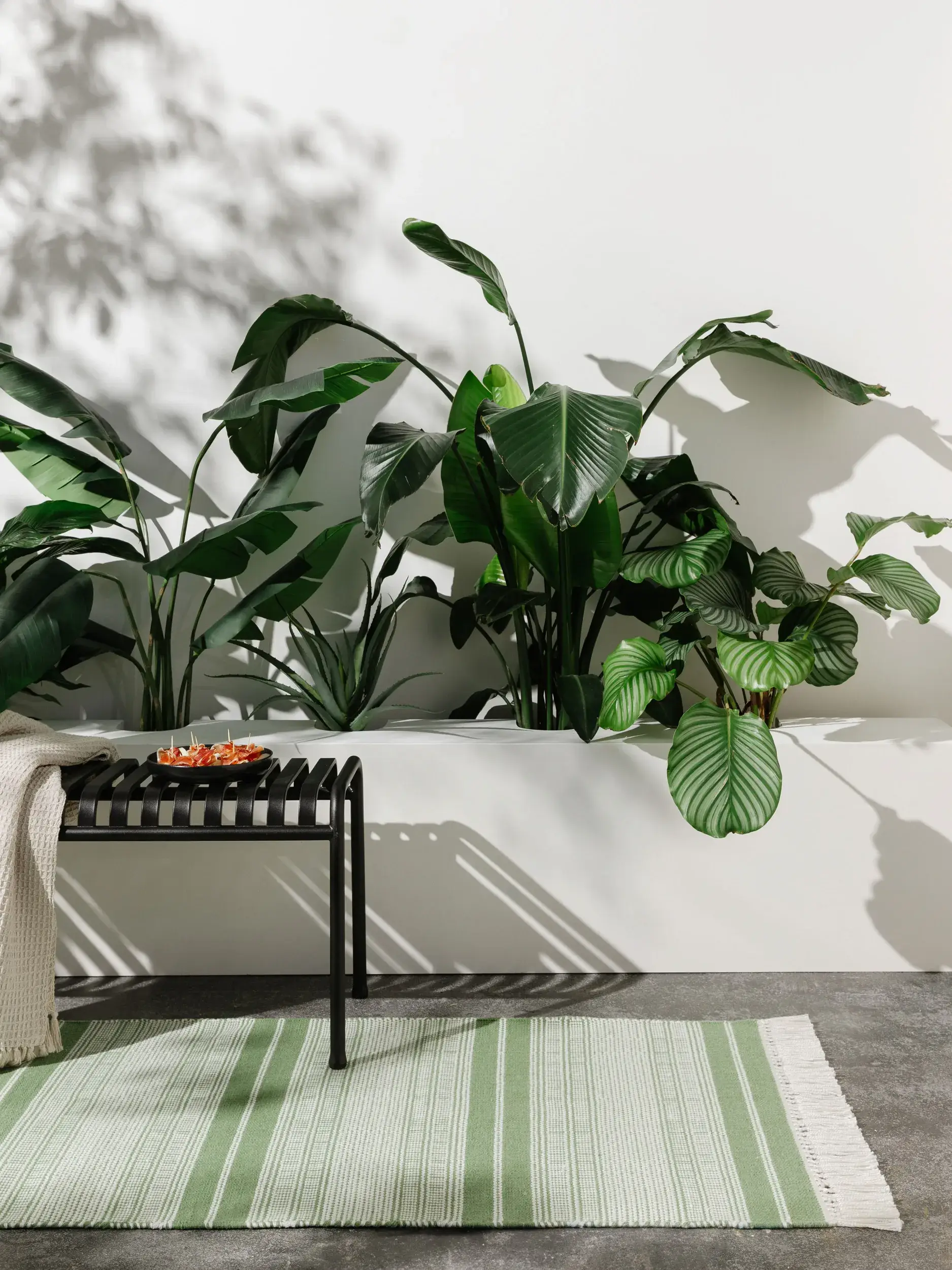 Rug made of 100% Polyester (recycled PET) in Green with a 100% Polyester (recycled PET) high pile by benuta Nest