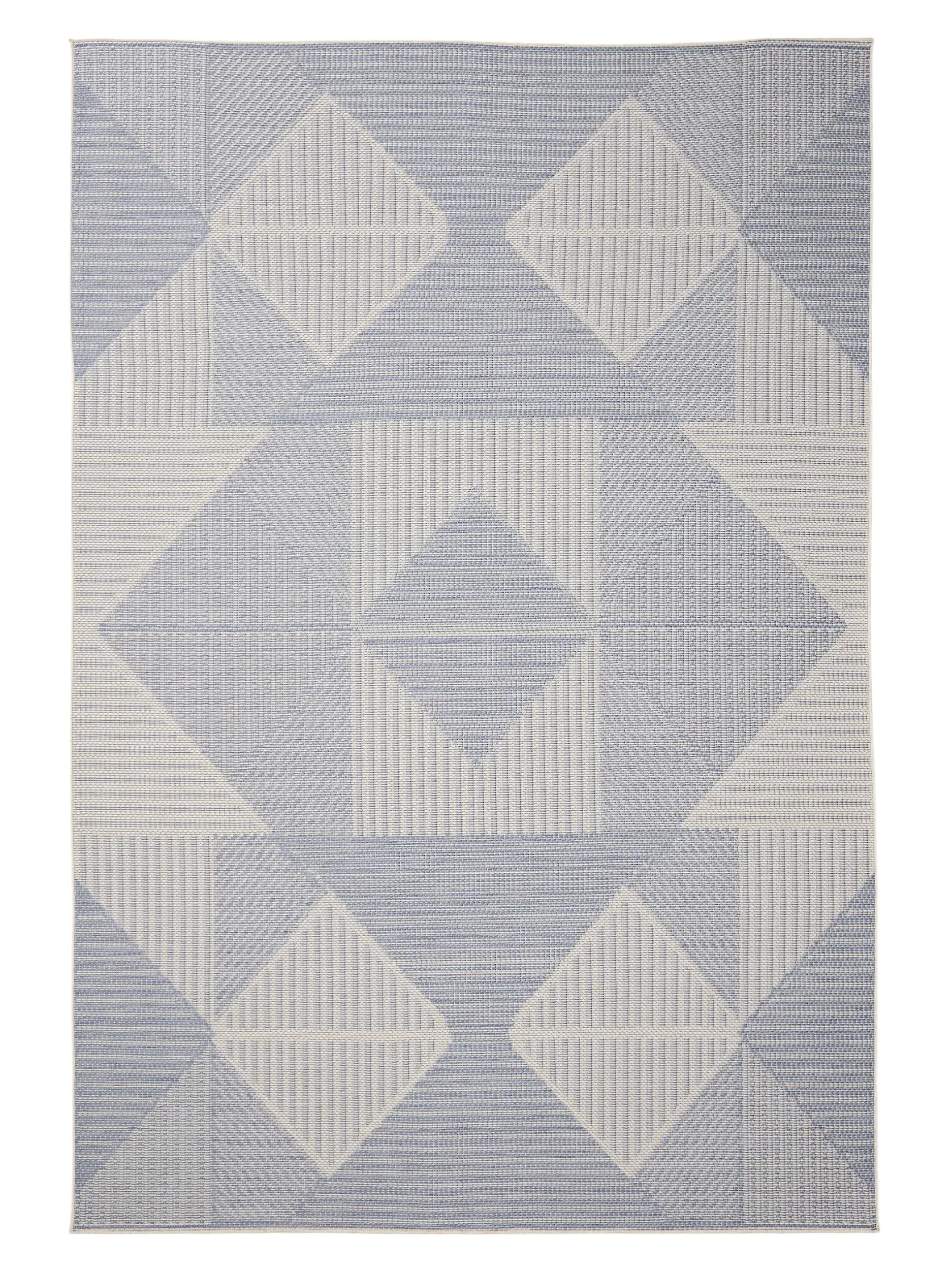 Teppich aus 100% Polypropylen in Blau mit 100% Polypropylen hohem Flor von benuta Nest