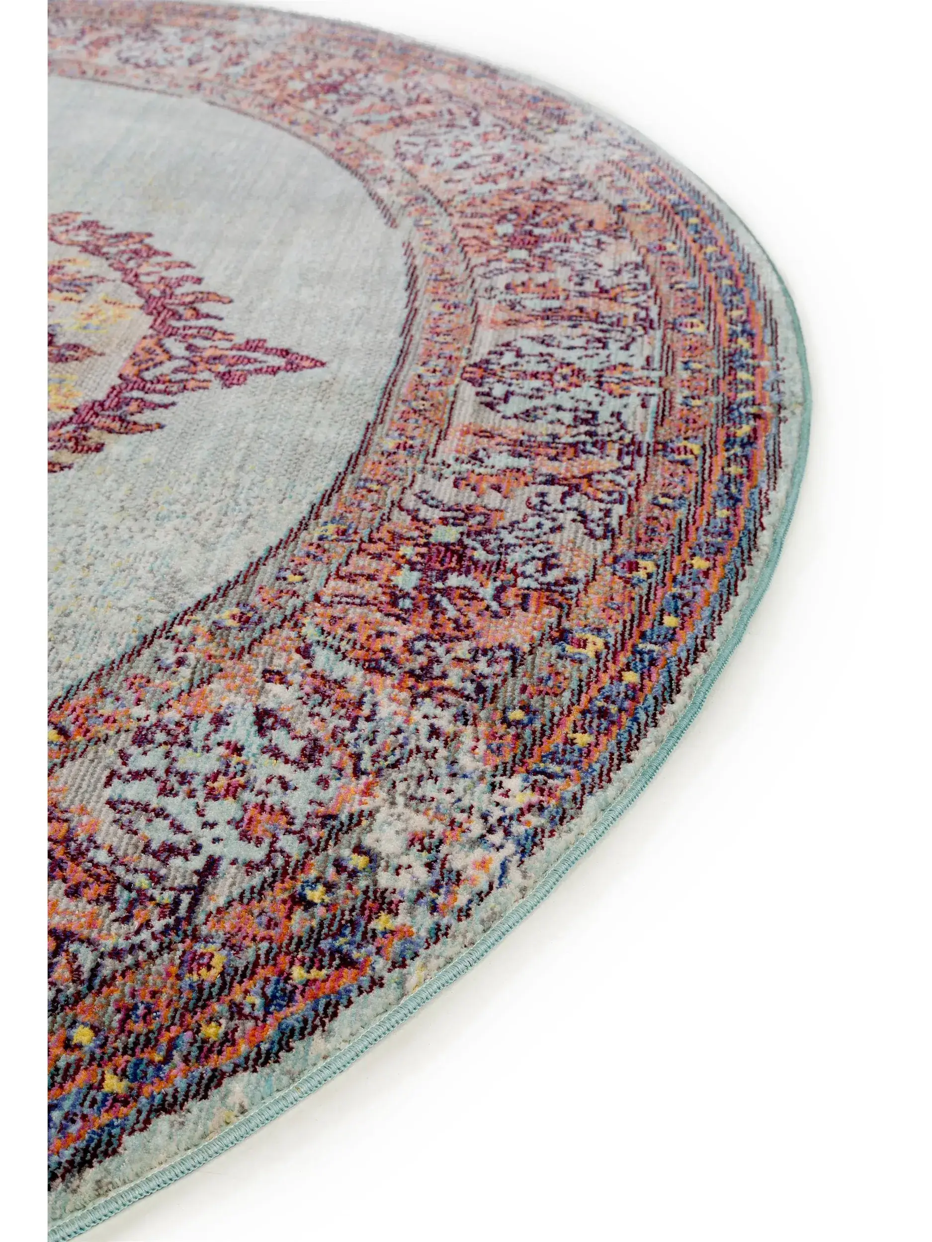 Teppich aus 100% Polyester in Multicolor mit 100% Polyester hohem Flor von benuta