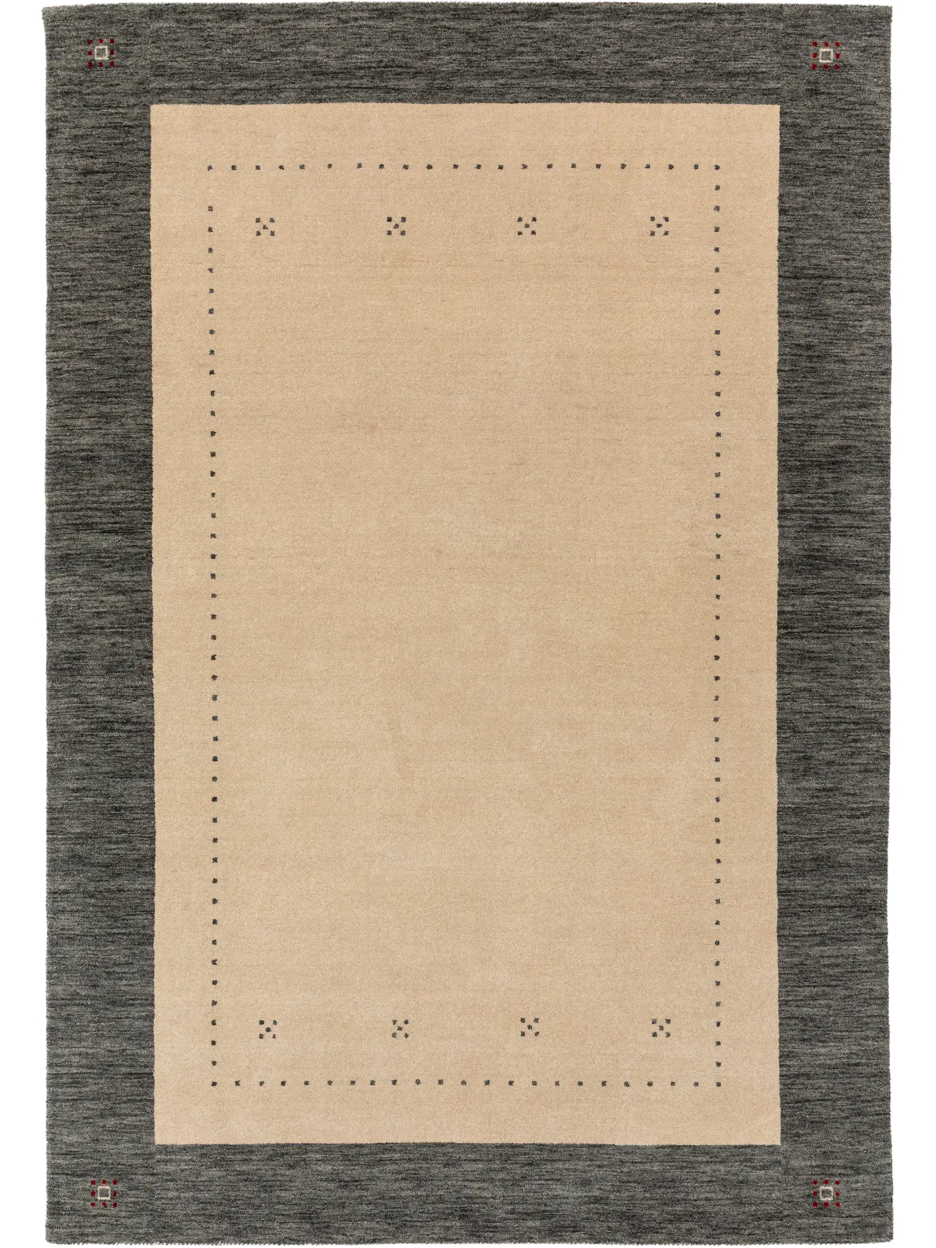 Teppich aus 100% Wolle in Beige mit 100% Wolle hohem Flor von benuta Nest