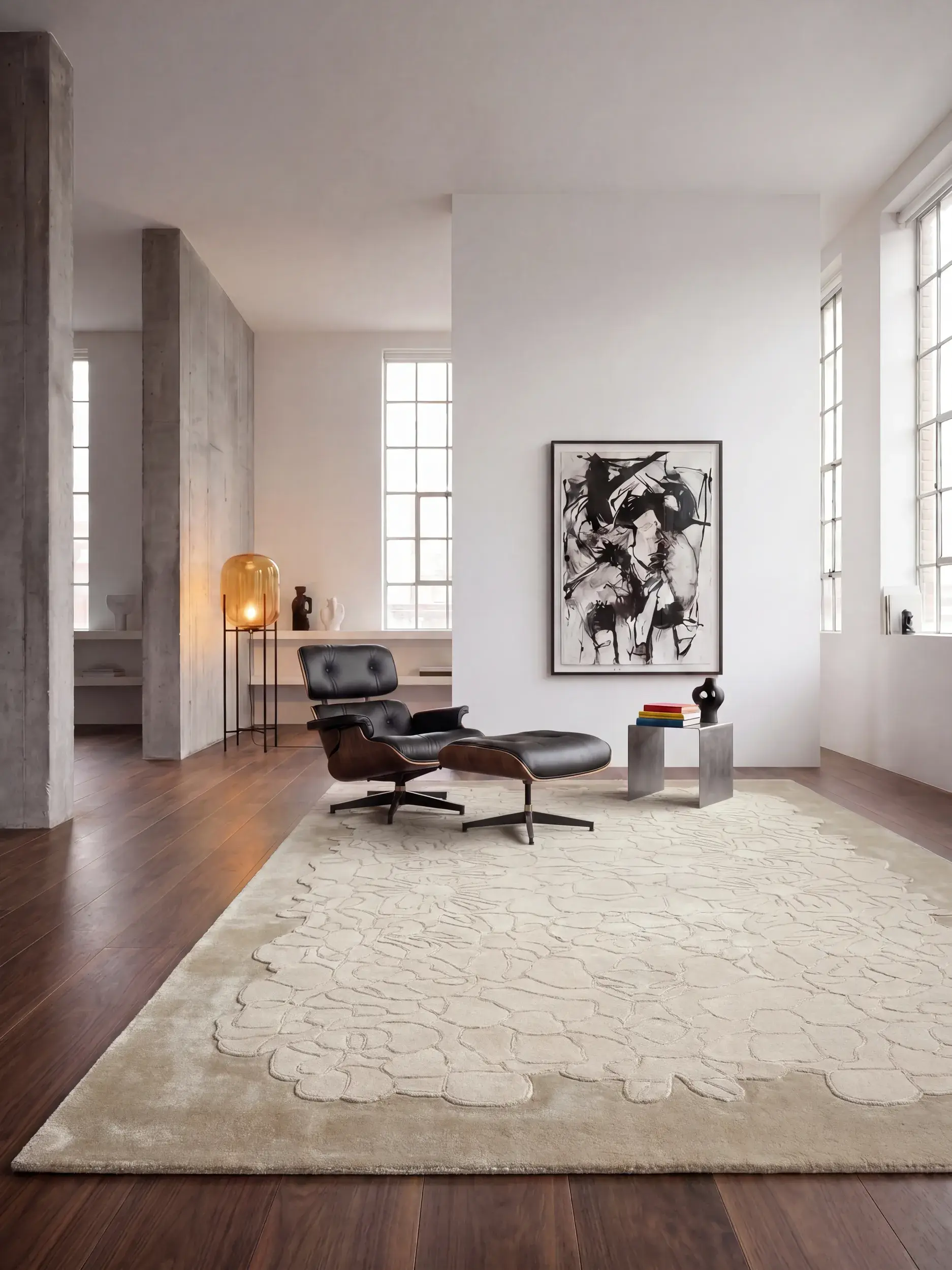 Tapis Tizian en 50% Laine (50% de Nouvelle-Zélande), 50% Lyocell (TENCEL™) en  de benuta Finest