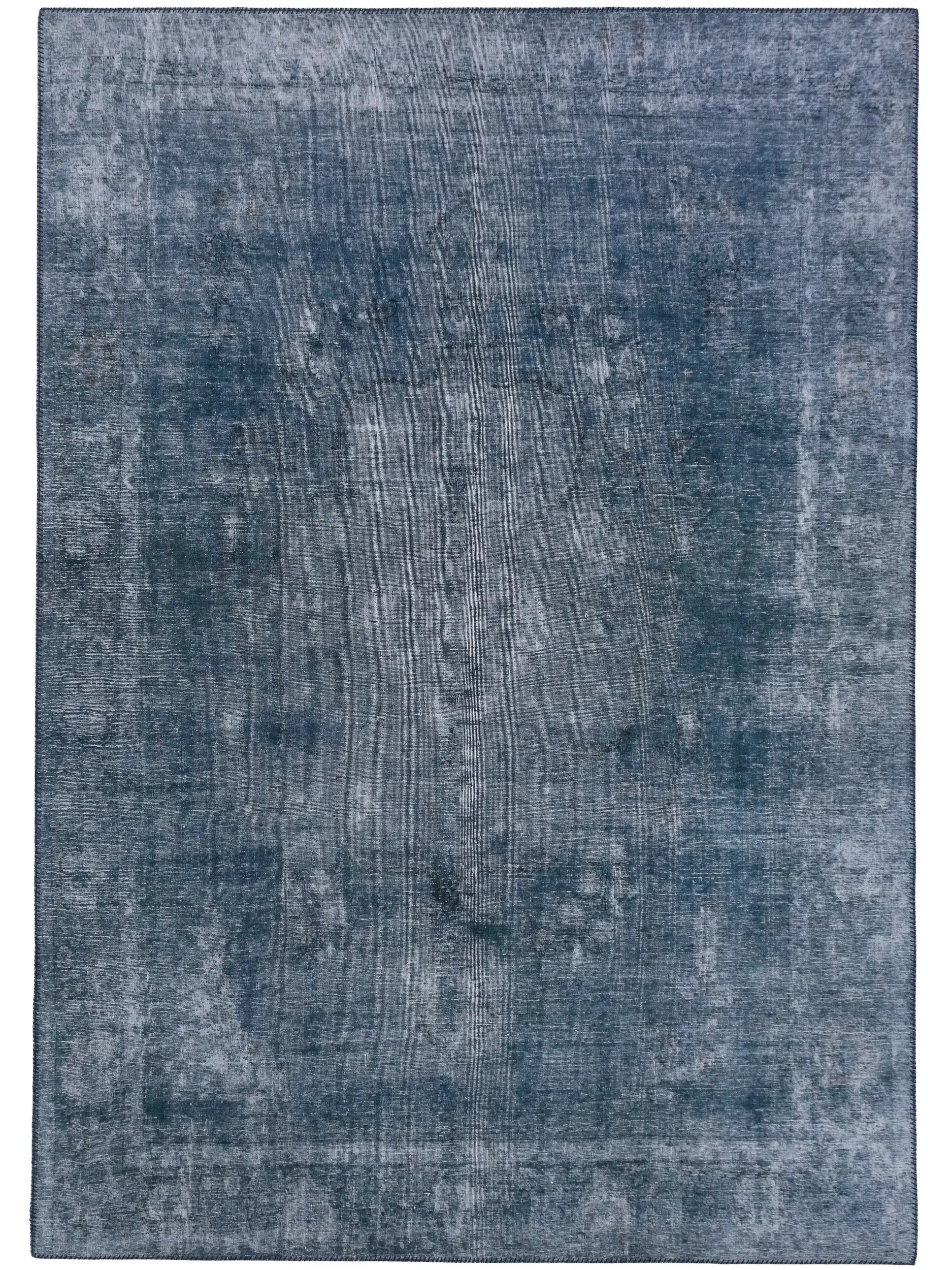 Tapis en 100% Polyester en Bleu avec une pile de 100% Polyester de hauteur de benuta POP