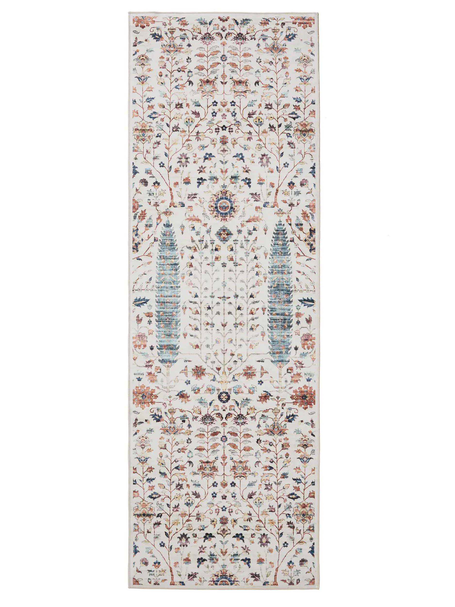 Rug made of 100% Polyester in Multicolour with a 100% Polyester high pile by benuta Basic