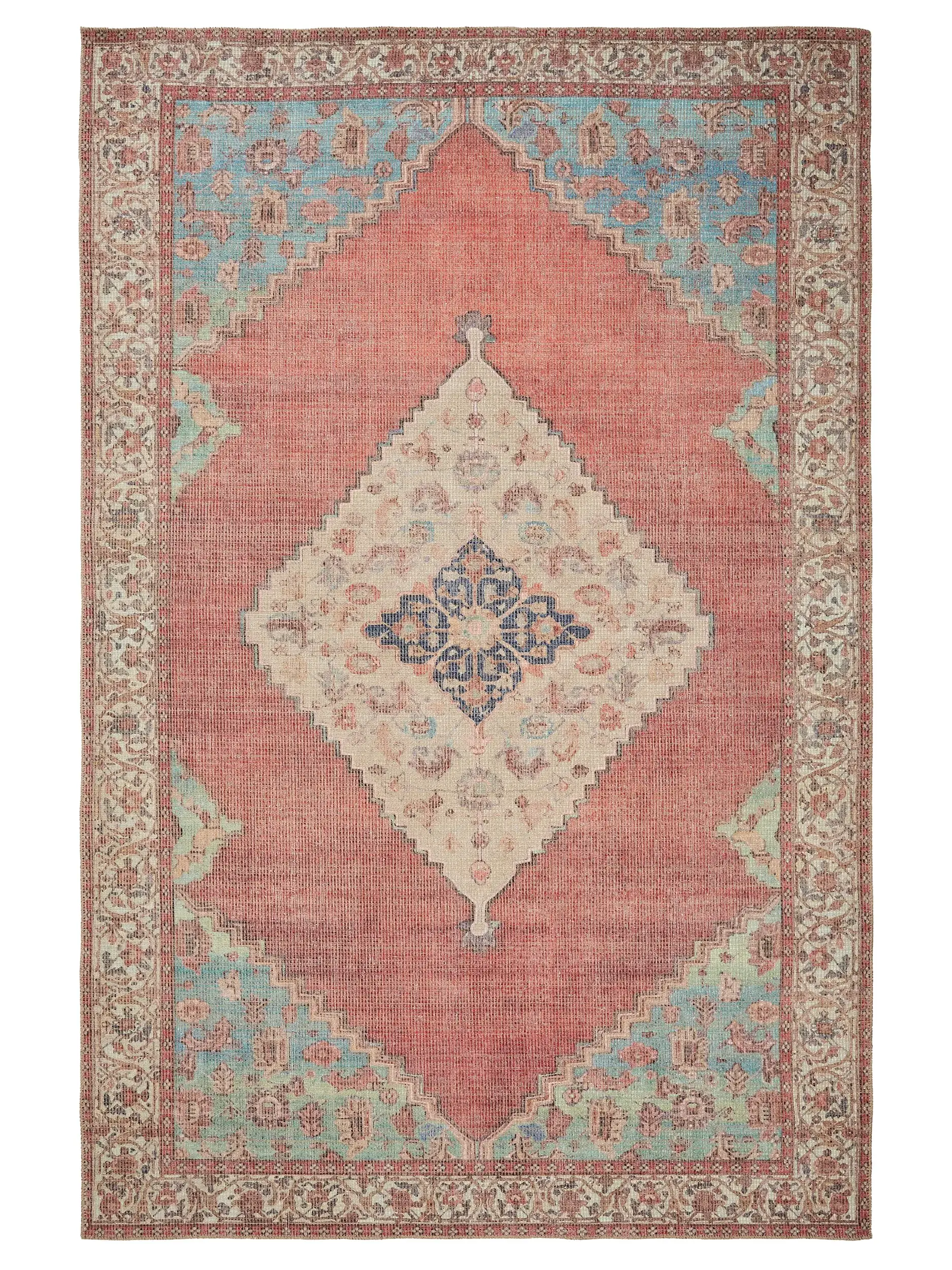 Teppich aus 50% Polyester, 50% Polycotton in Multicolor mit 50% Polyester, 50% Polycotton hohem Flor von benuta Nest