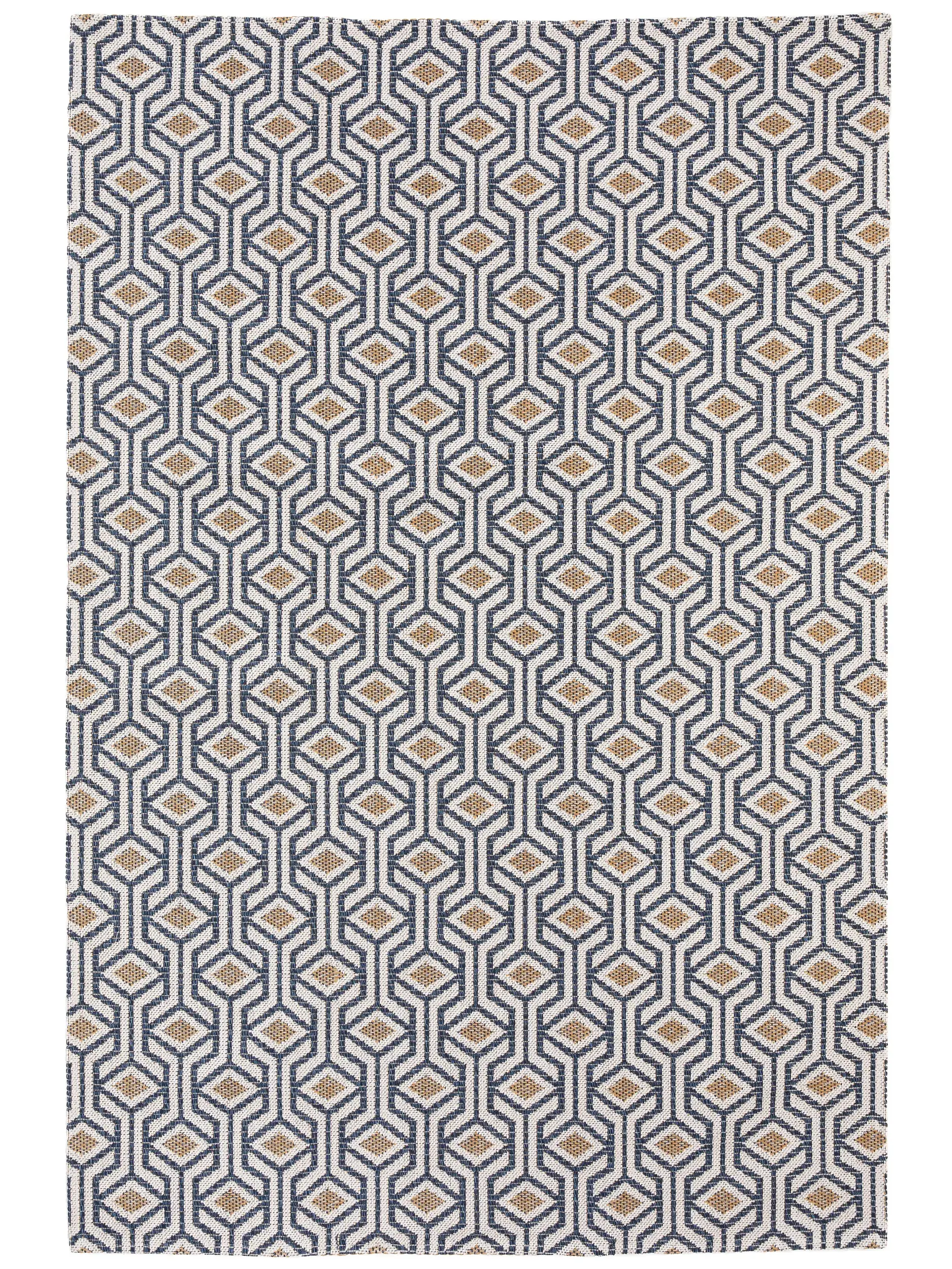 Rug made of 100% Cotton in Blue with a 100% Cotton high pile by benuta Nest