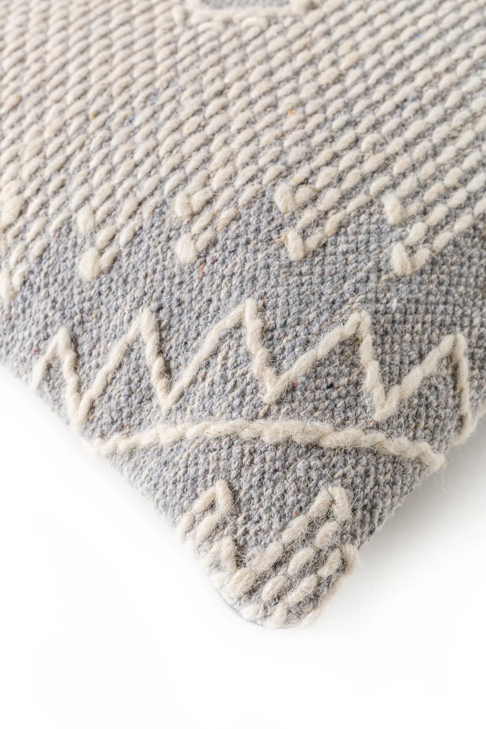Housse de coussin Sydney Gris clair en motif Abstrait en 60% Coton, 40% Laine de benuta pure