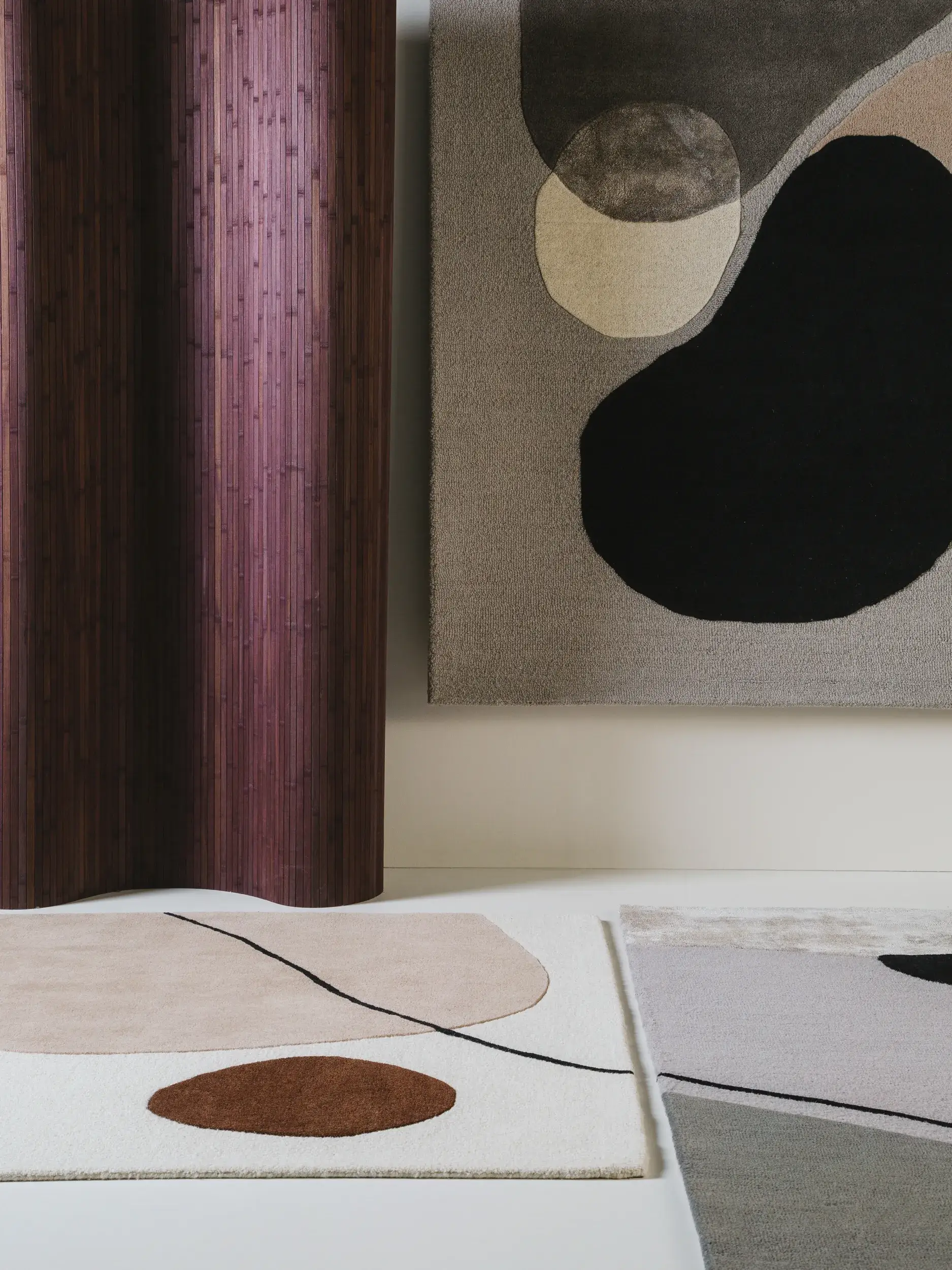 Teppich aus 85% Wolle, 15% Viskose in Multicolor mit 85% Wolle, 15% Viskose hohem Flor von benuta Pure