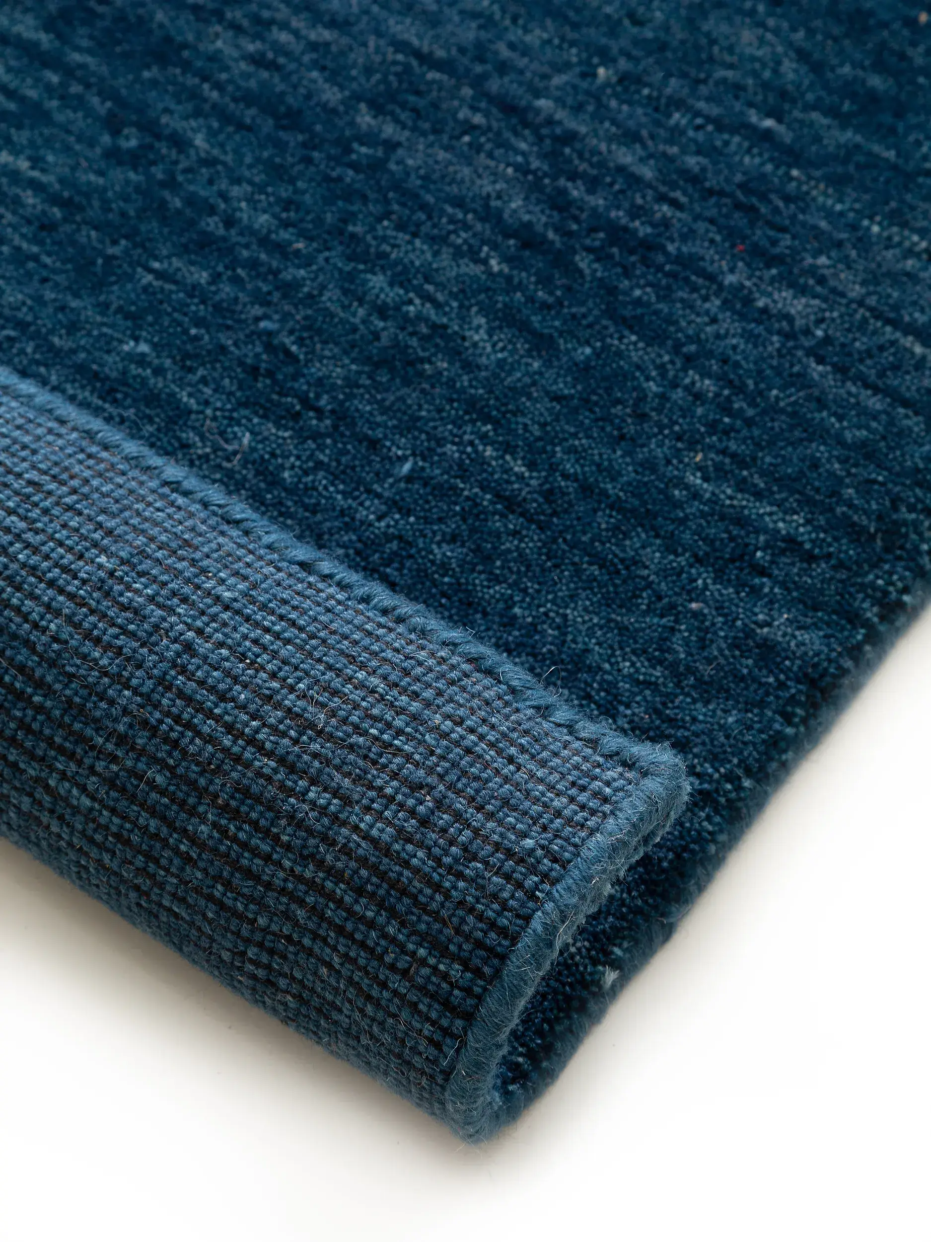 Tappeto di 100% Lana in Azzurro con pelo alto 100% Lana da benuta nest