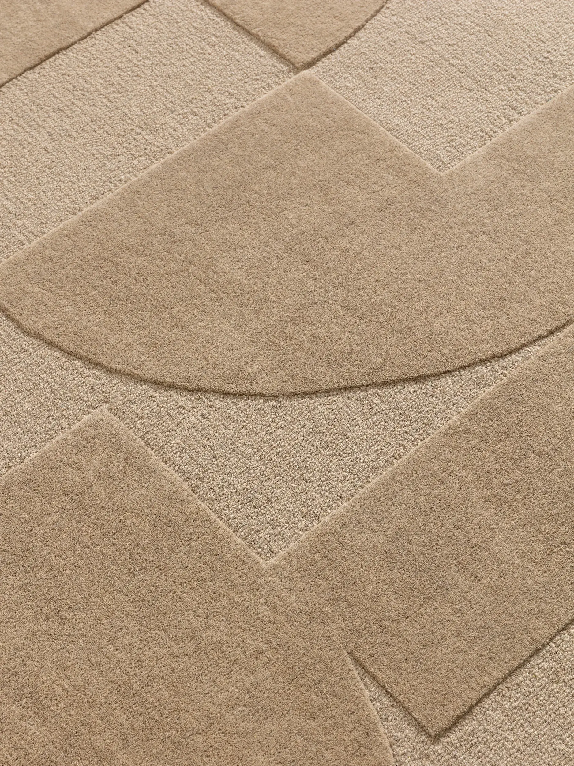 Rug made of 100% Wolle in Beige with a 100% Wolle high pile by benuta Pure