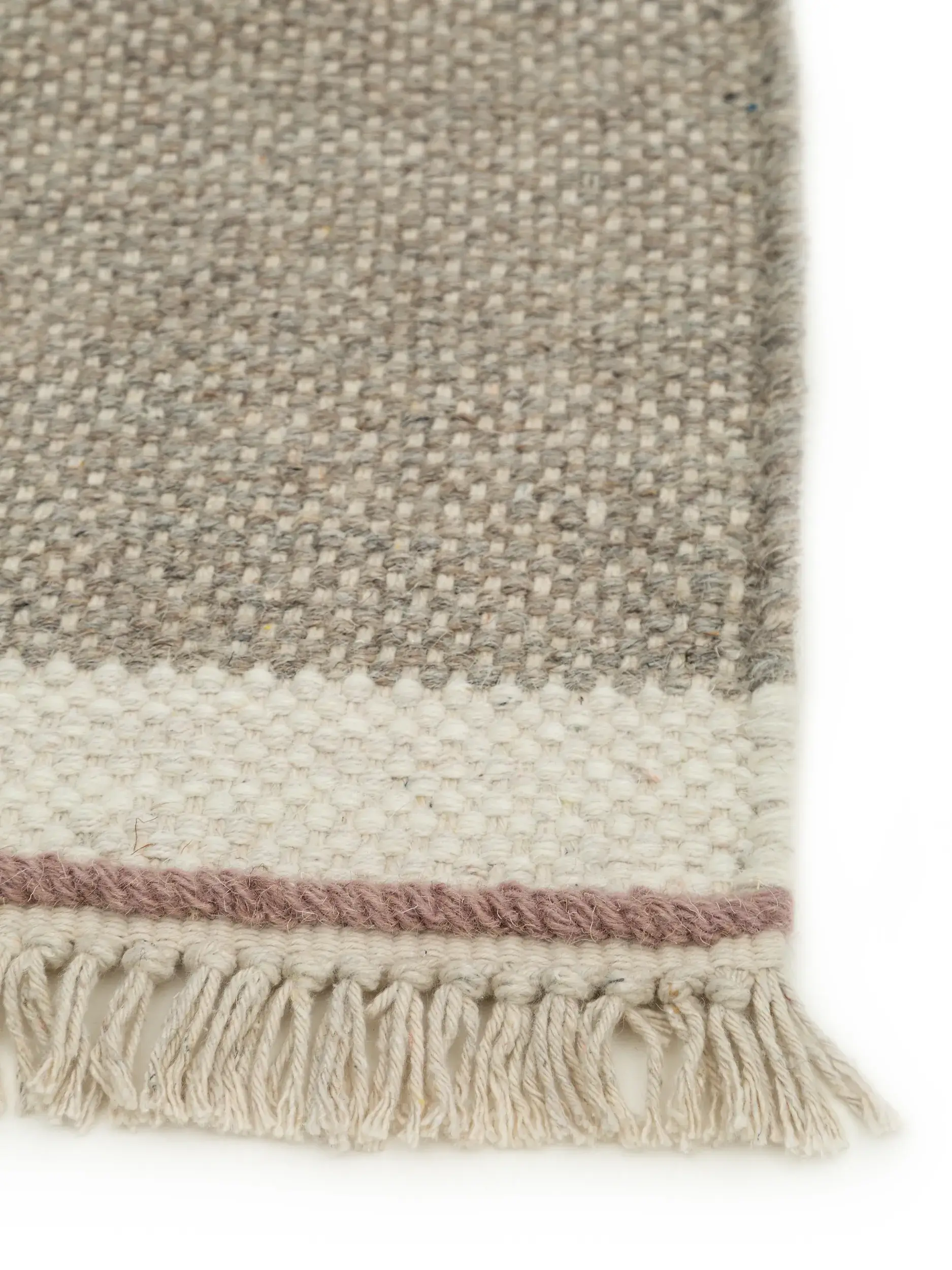 Teppich aus 60% Wolle, 40% Baumwolle in Grau mit 60% Wolle, 40% Baumwolle hohem Flor von benuta Pop