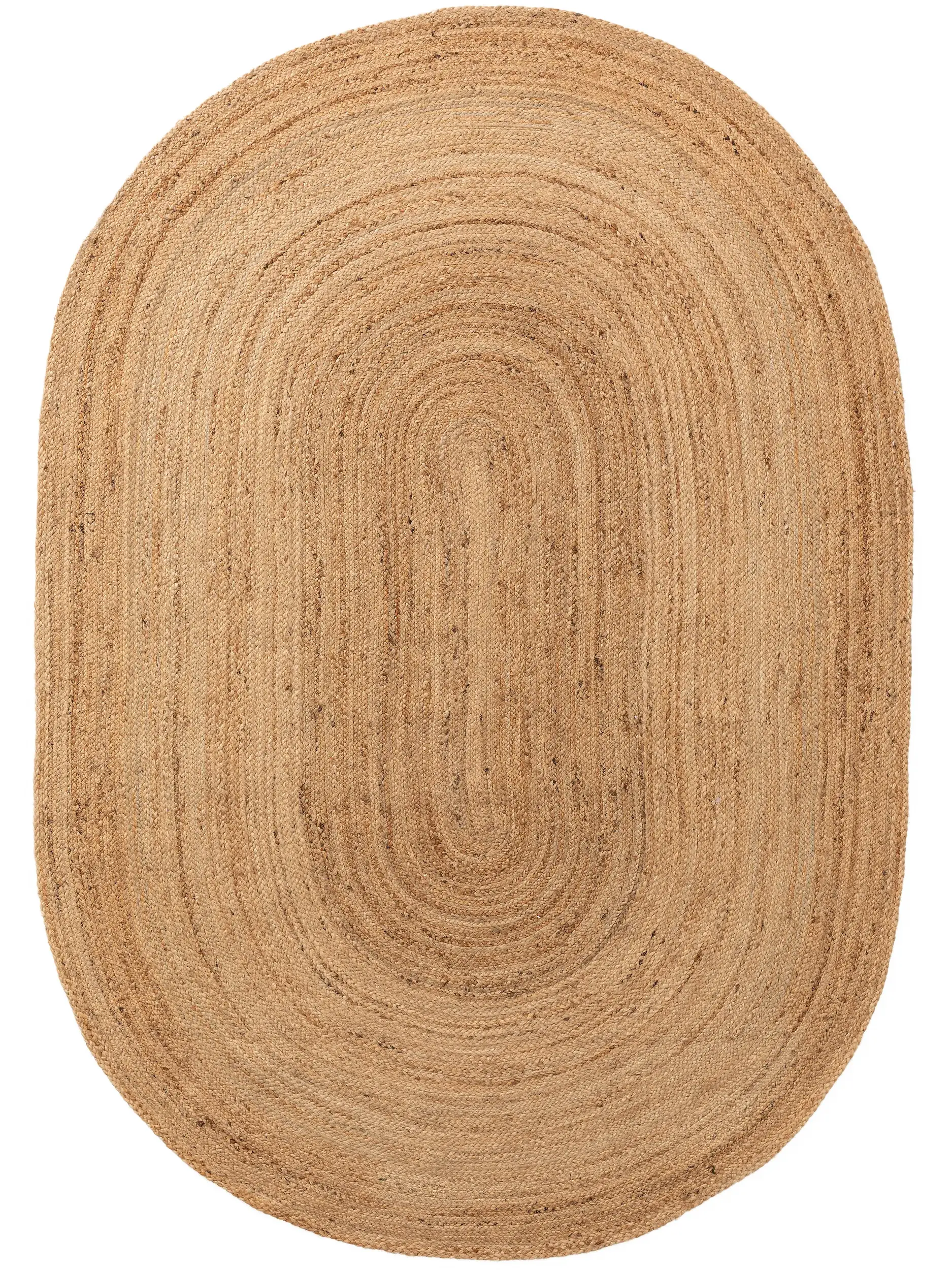 Juteteppich oval Jutta Hellbraun von 
