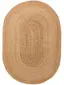 Juteteppich oval Jutta Hellbraun