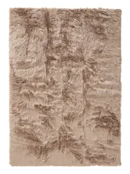 Waschbarer Hochflorteppich Nanuk Beige