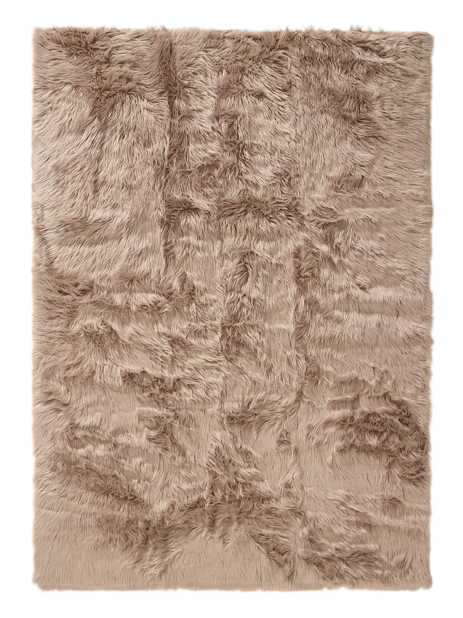 Tappeto a pelo lungo lavabile Nanuk Beige di 