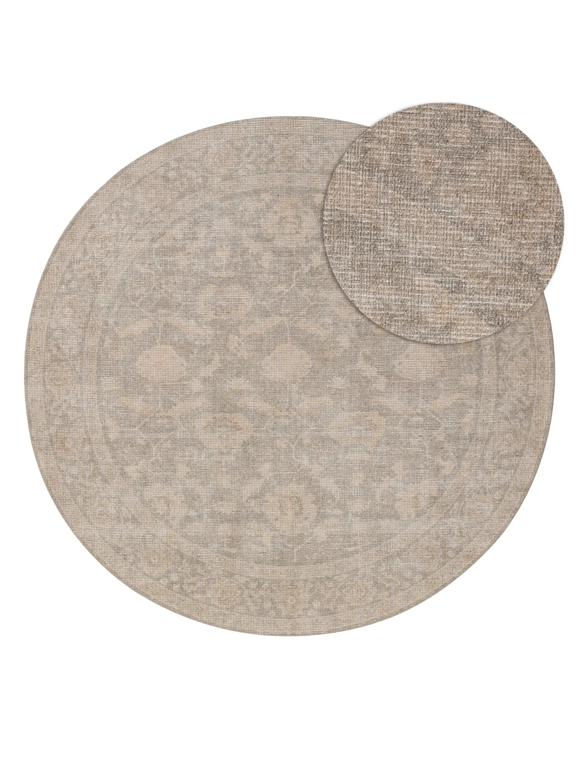 Tæppe af 50% Polyester, 50% Polybomuld i Beige med 50% Polyester, 50% Polybomuld høj luv fra benuta nest