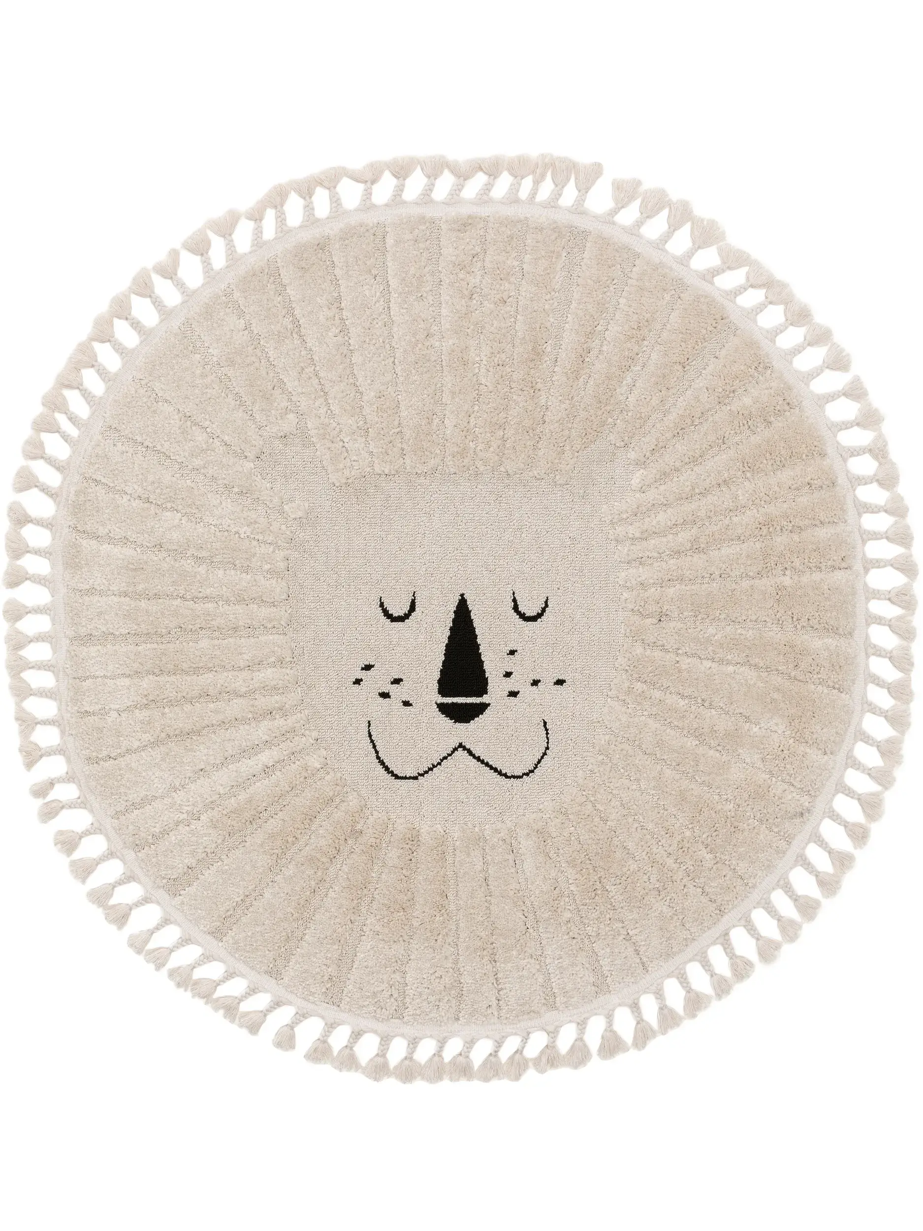 Teppich aus 100% Polyester in Beige mit 100% Polyester hohem Flor von Lytte