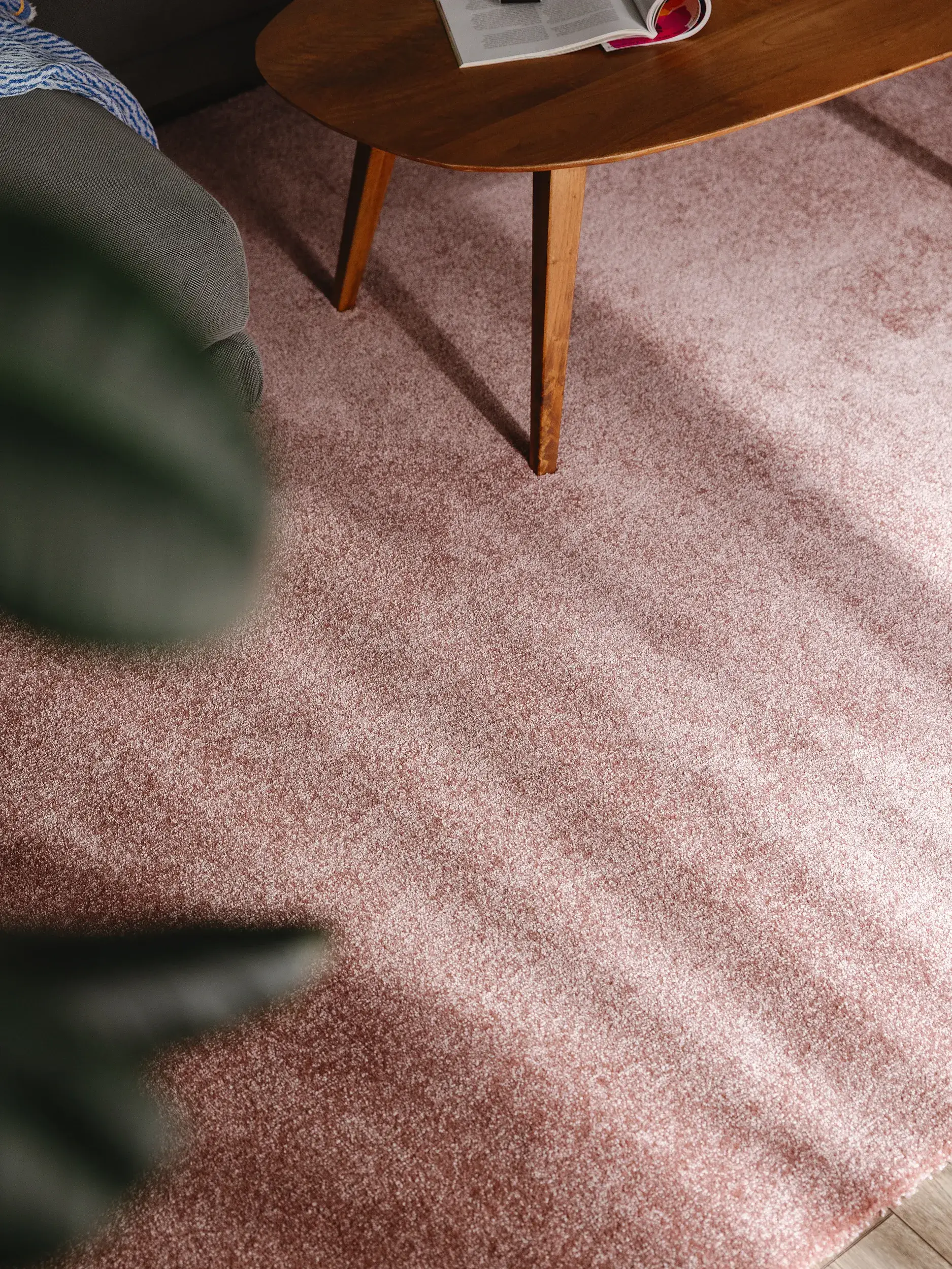 Tappeto di 100% Polipropilene in Rosa con pelo alto 100% Polipropilene da benuta nest