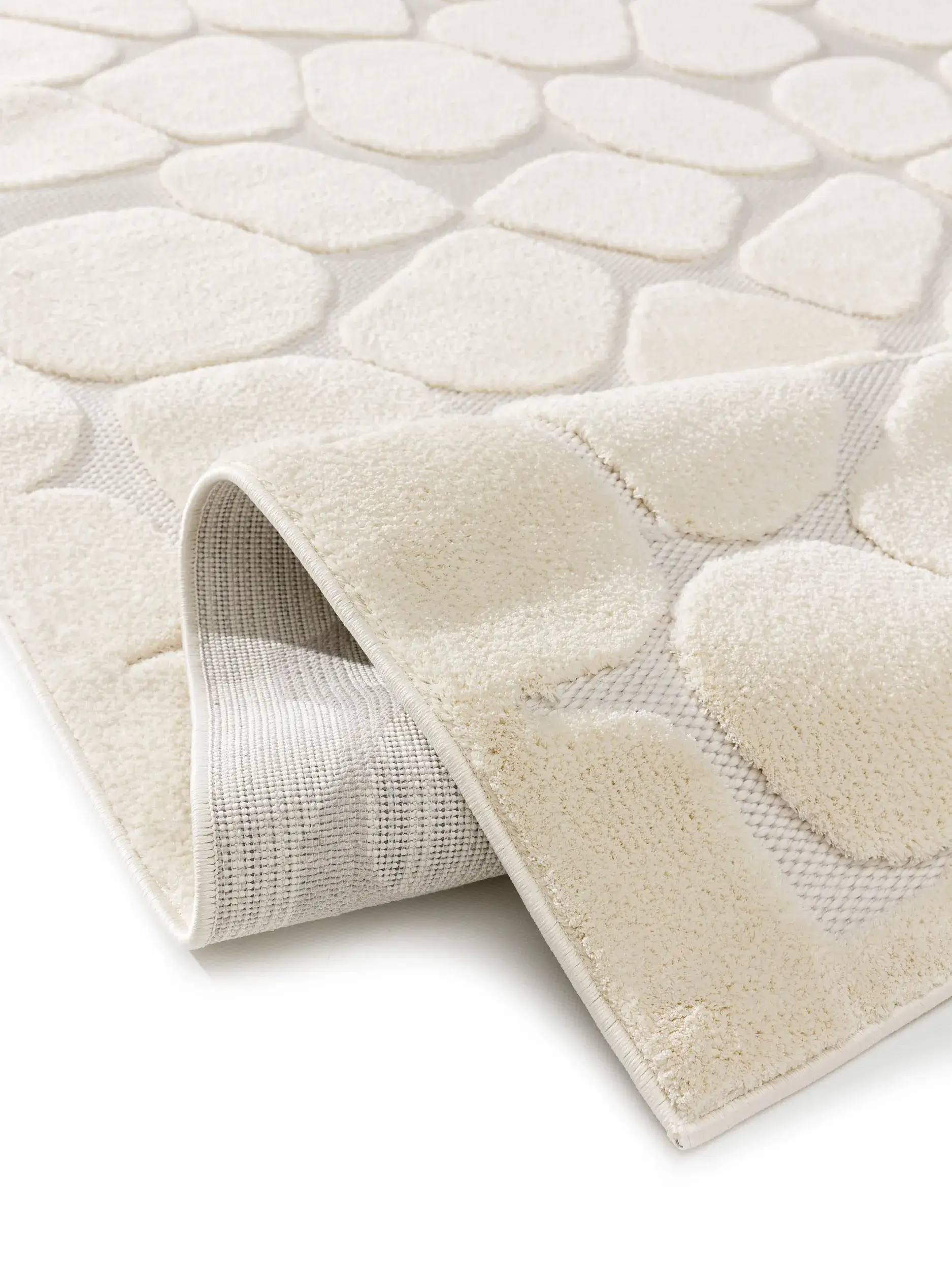Koberec z 100% Polyester (Microfiber) v Weiß s vlasem výšky 100% Polyester (Microfiber) od benuta Pop