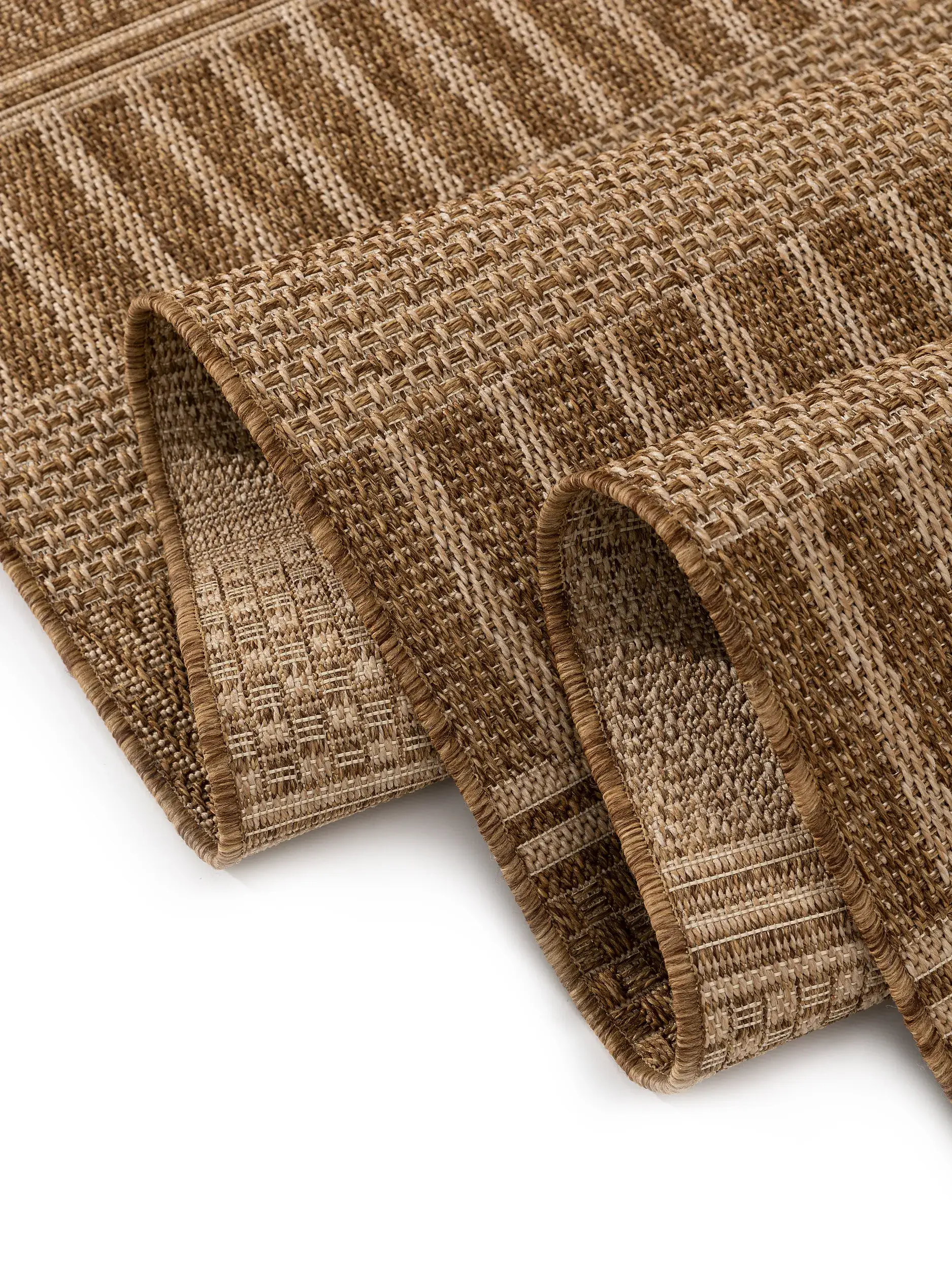 Rug made of 100% Polypropylen in Brown with a 100% Polypropylen high pile by benuta Nest
