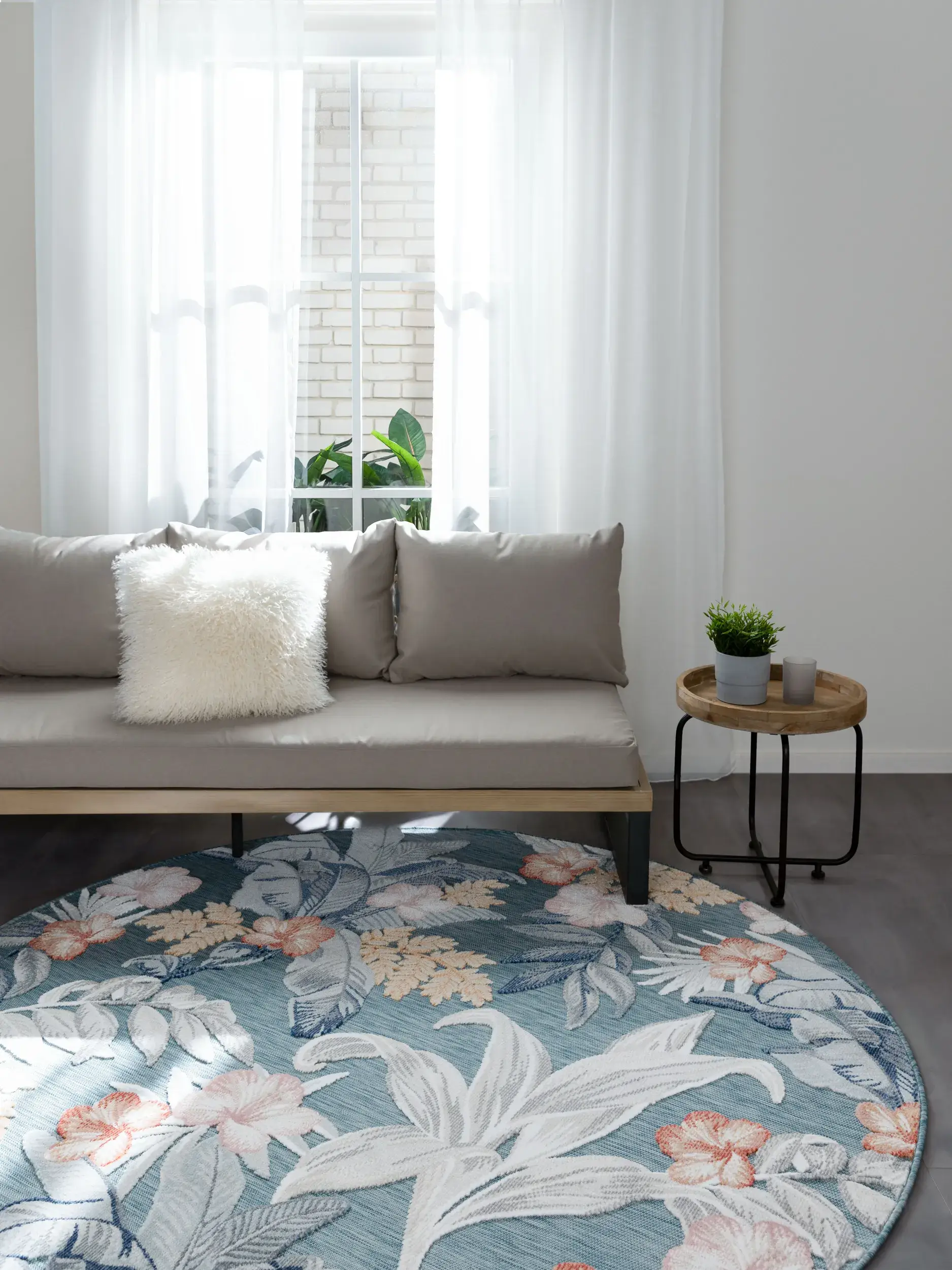 Rug made of 100% Polypropylen in Multicolour with a 100% Polypropylen high pile by benuta Basic