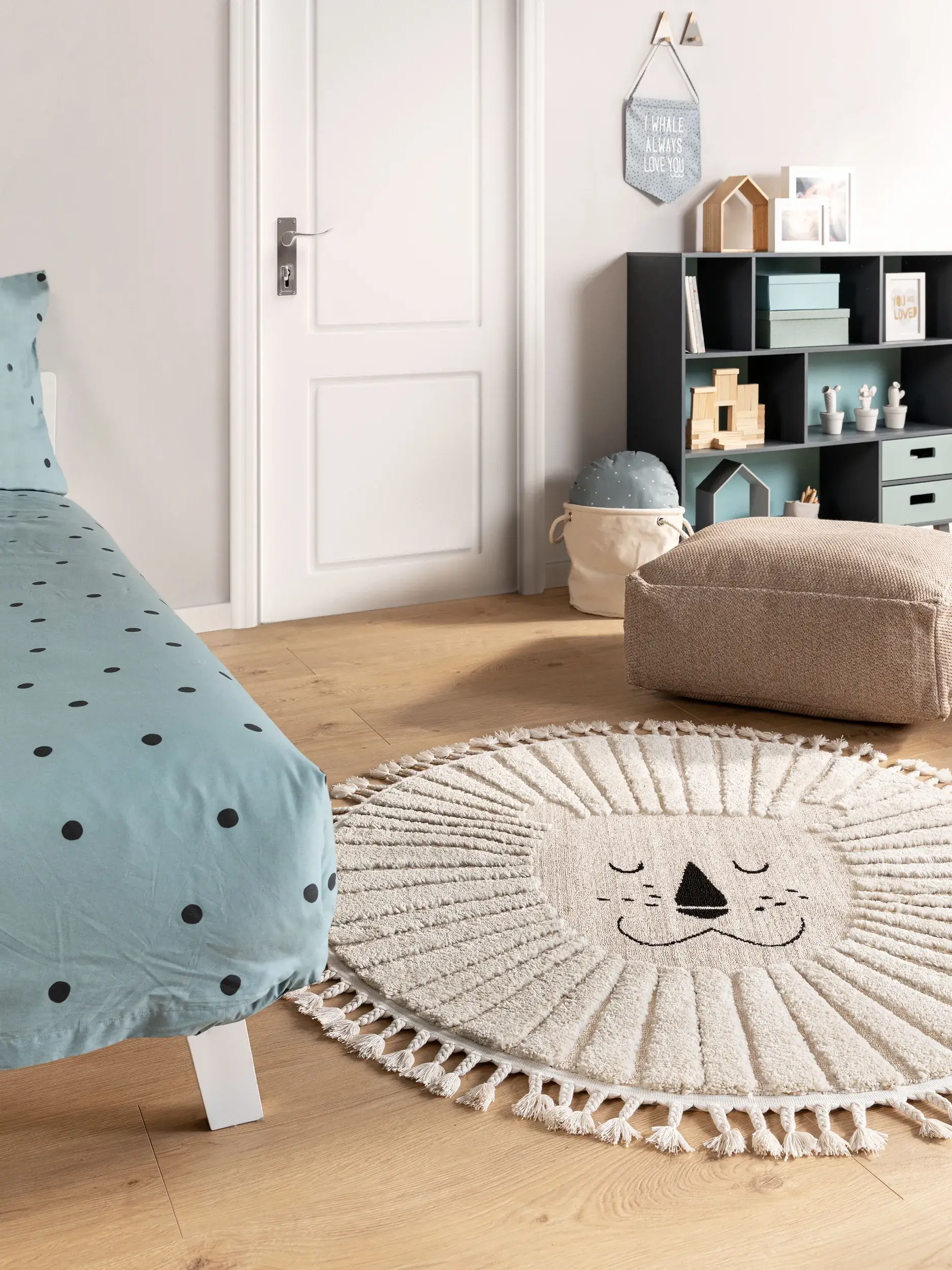 Teppich aus 100% Polyester in Beige mit 100% Polyester hohem Flor von Lytte