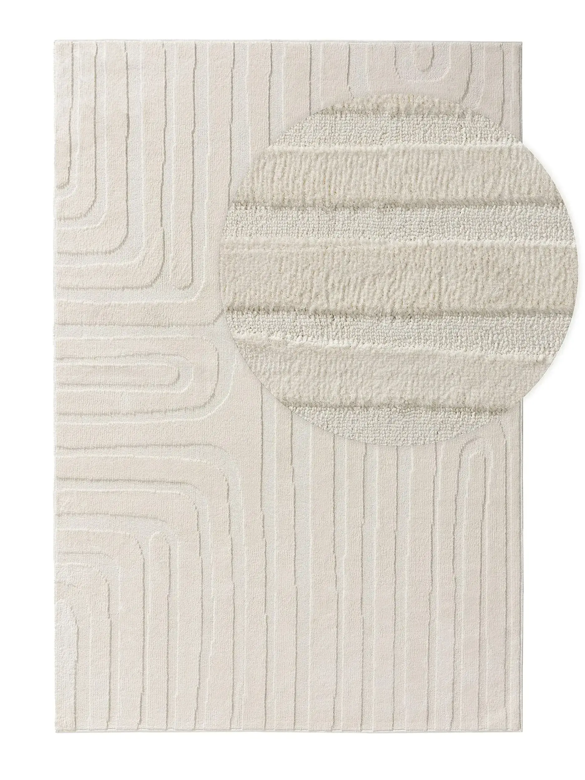 Matta Paloma av 100% Polyester i Vit från benuta POP