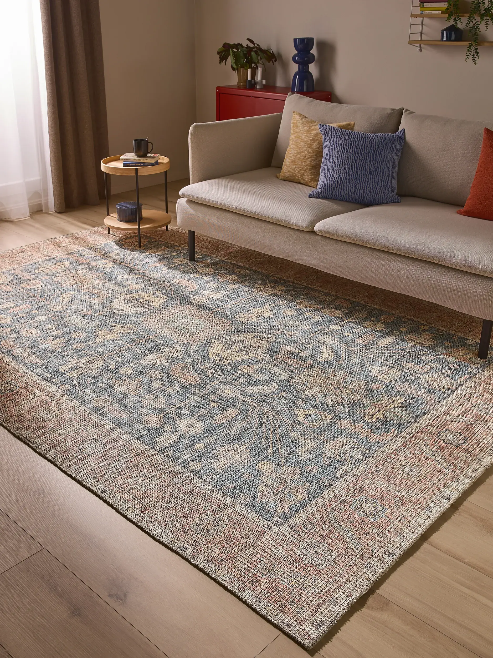 Rug made of 50% Polyester, 50% Polycotton in Multicolour with a 50% Polyester, 50% Polycotton high pile by benuta Nest