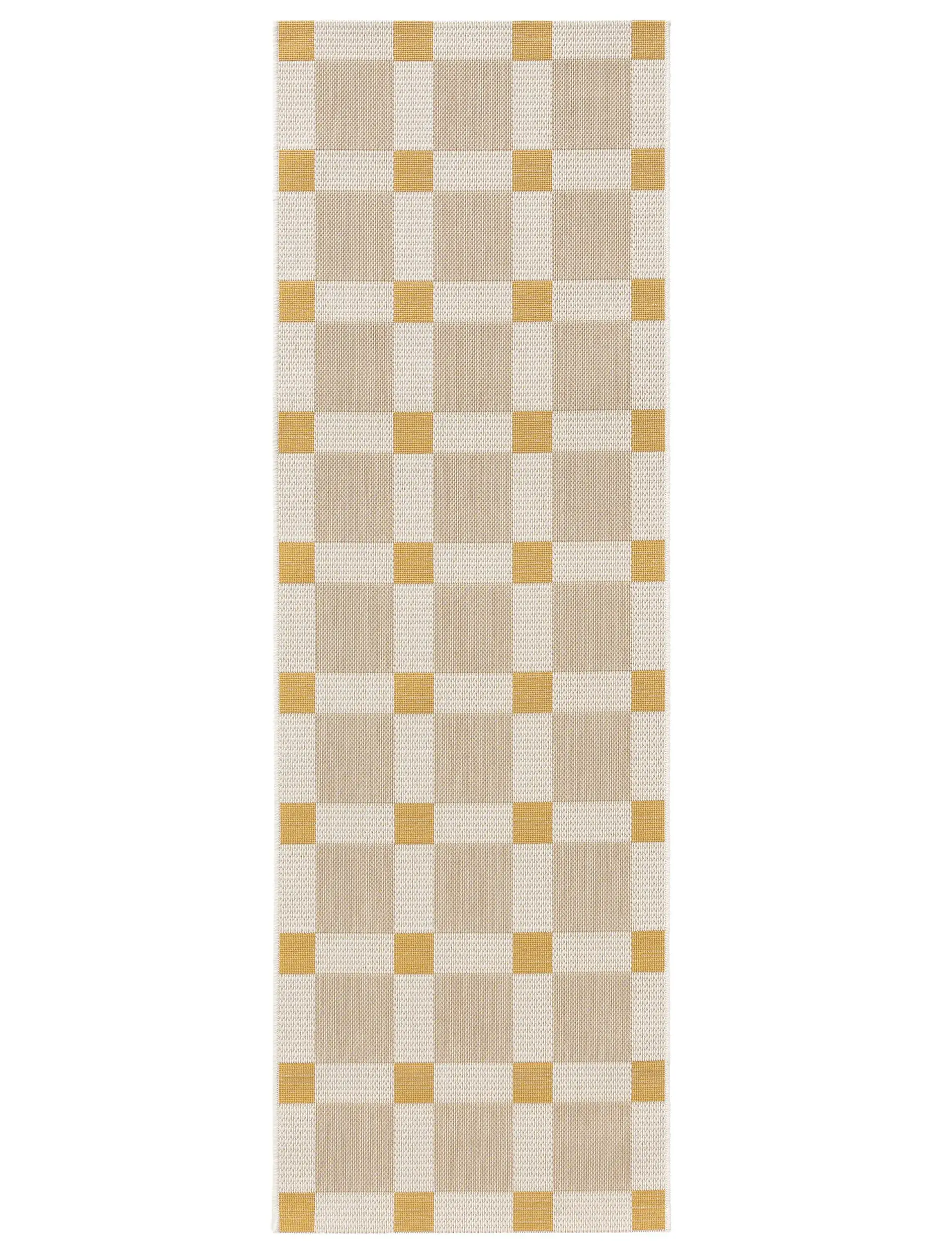 Teppich aus 100% Polyester (recyceltes PET) in Beige mit 100% Polyester (recyceltes PET) hohem Flor von benuta Nest