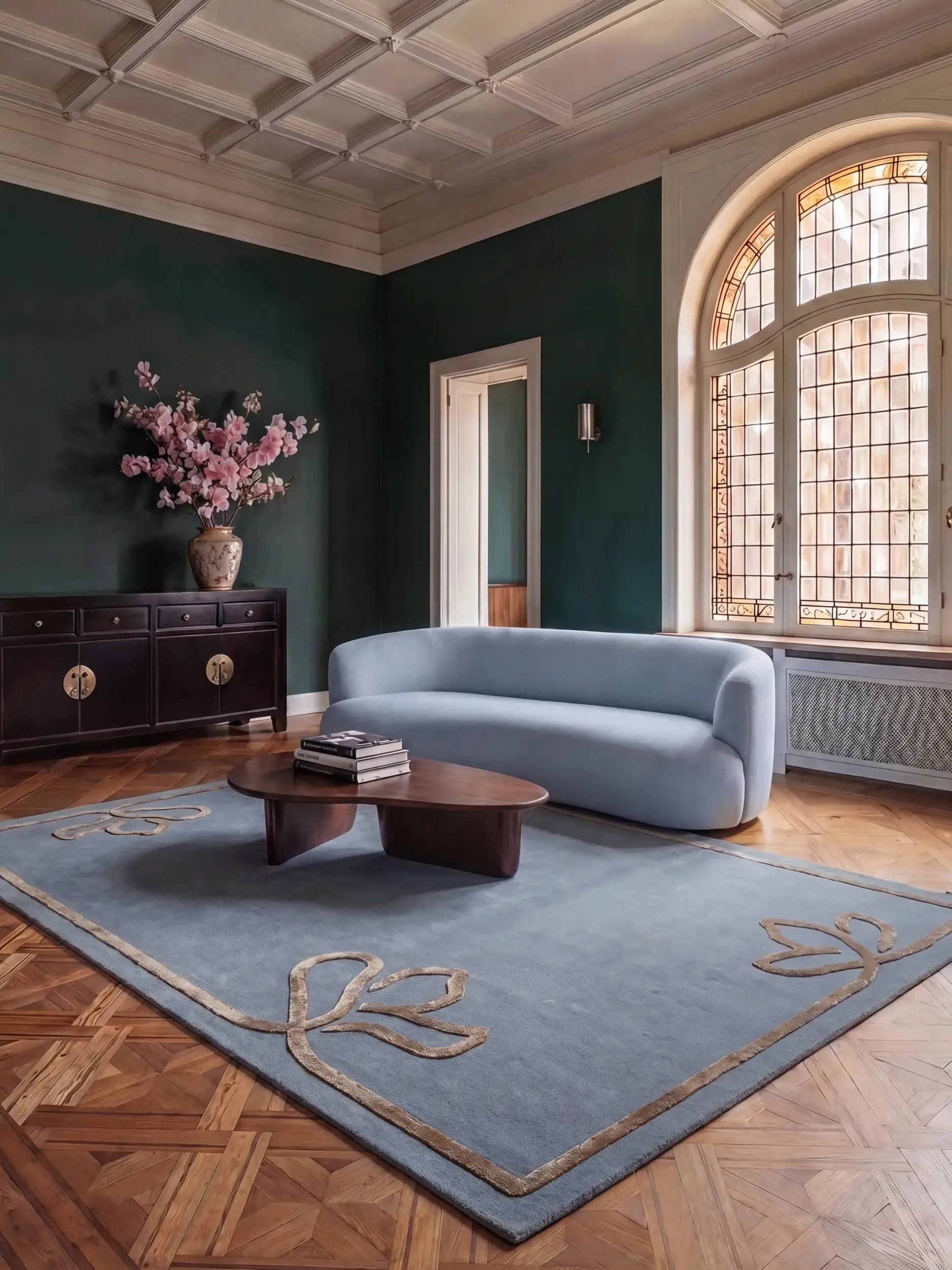 Tapis Sakura en 80% Laine (50% de Nouvelle-Zélande), 20% Lyocell (TENCEL™) en  de benuta Finest