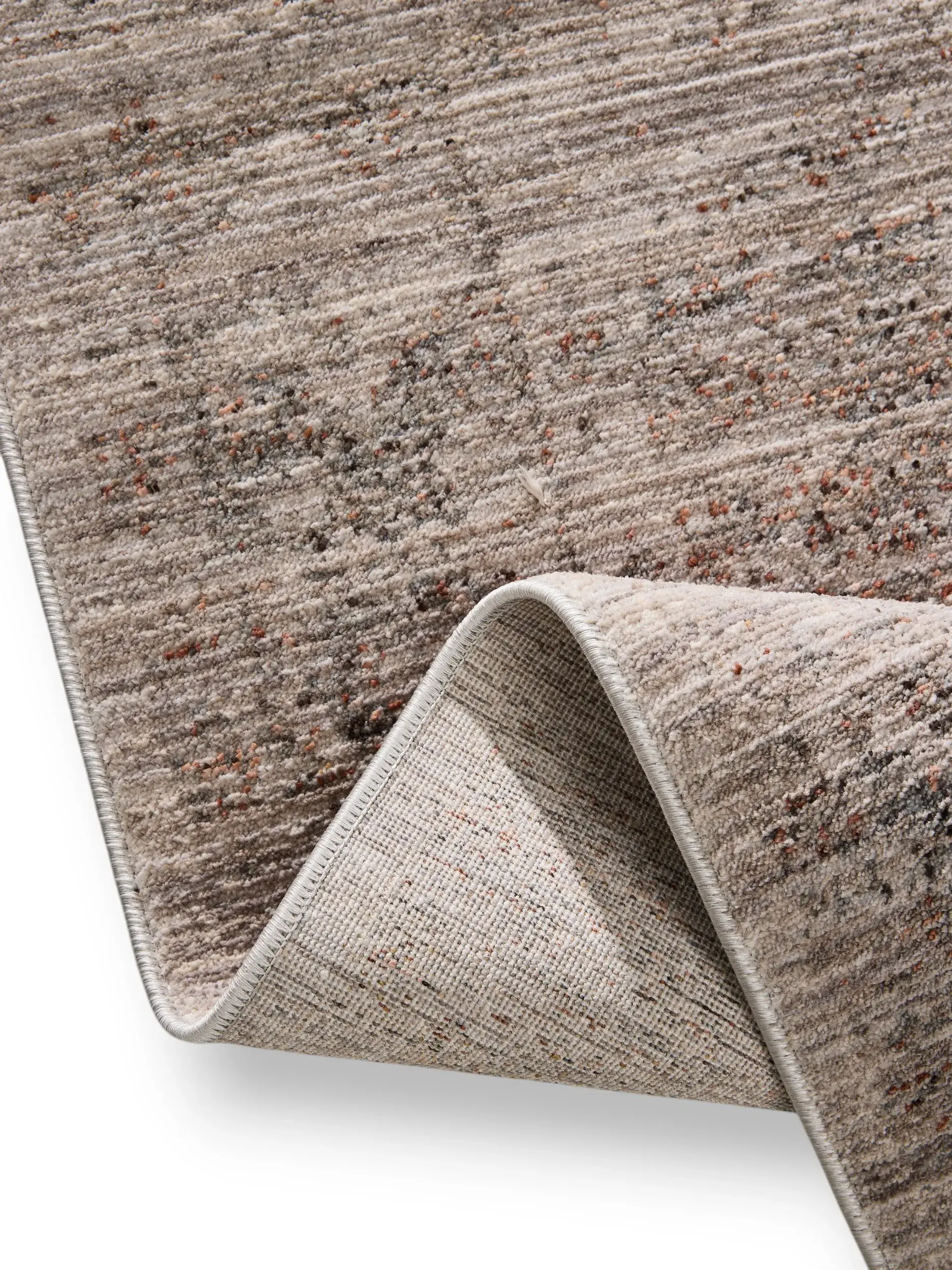 Rug made of 100% Polyester in Grey with a 100% Polyester high pile by benuta Nest