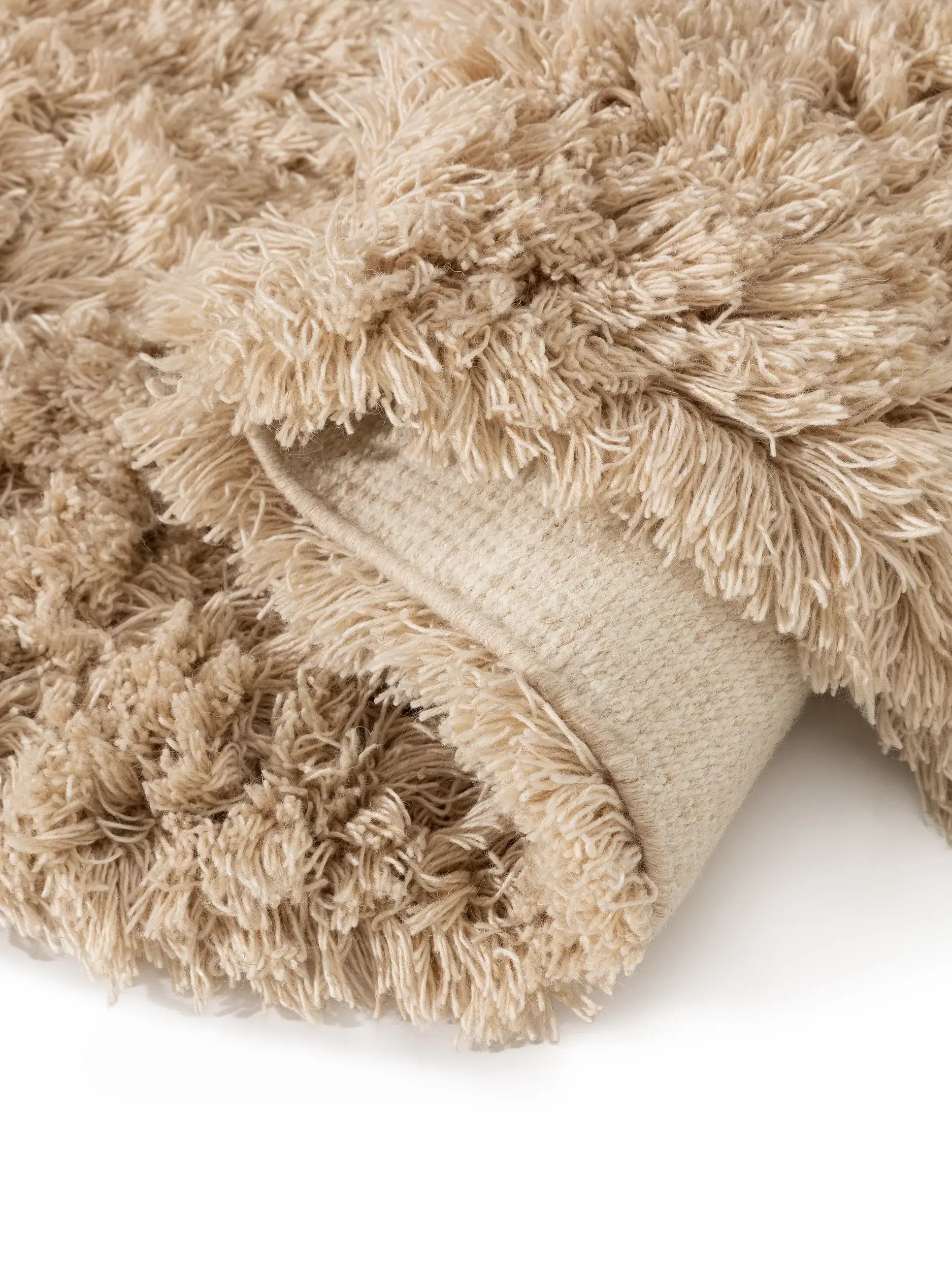 Tapete de 100% Wolle em Beige com pelo de 100% Wolle de altura da benuta Pure