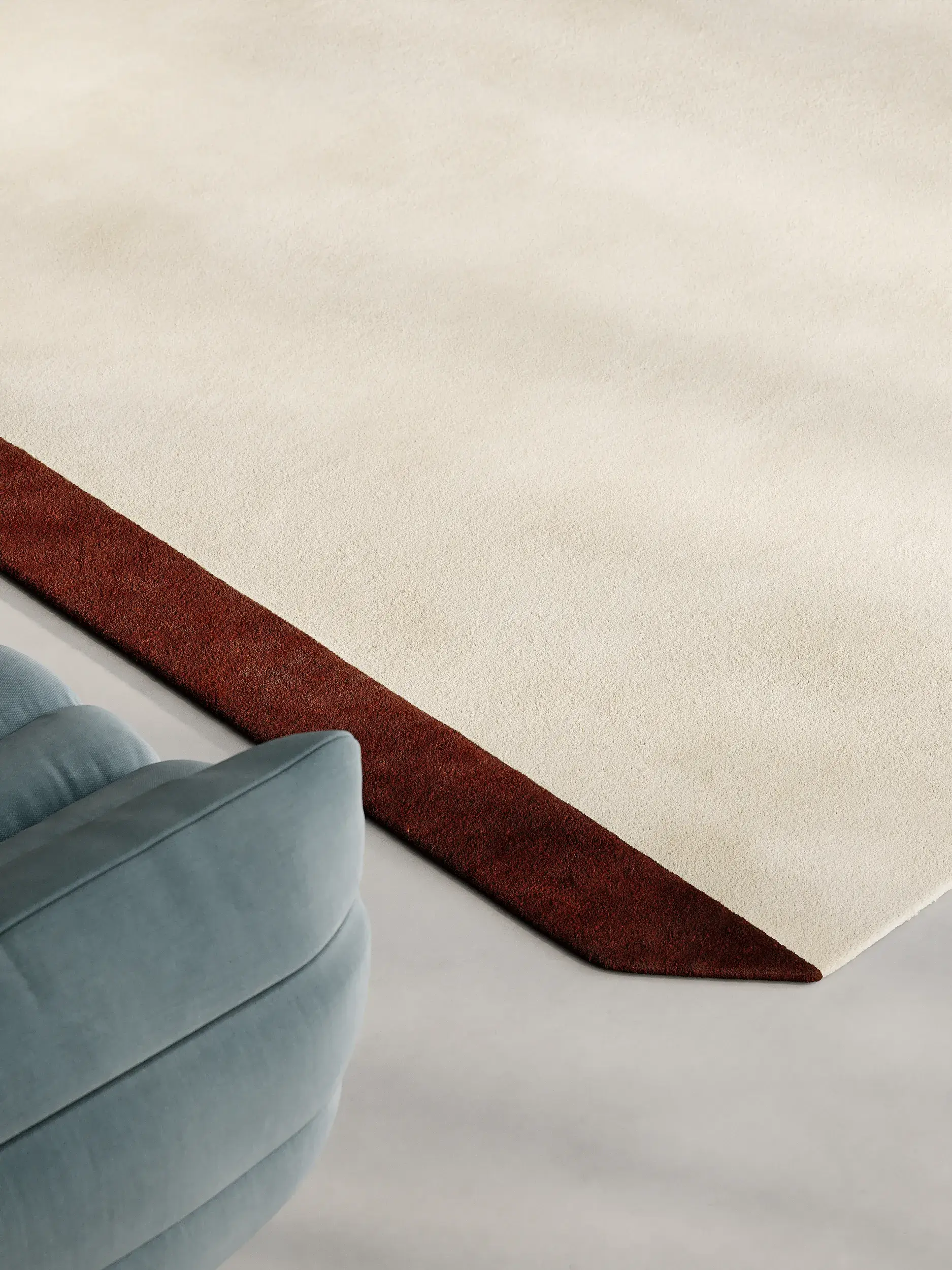 Rug made of 100% Wolle in Beige with a 100% Wolle high pile by benuta Finest