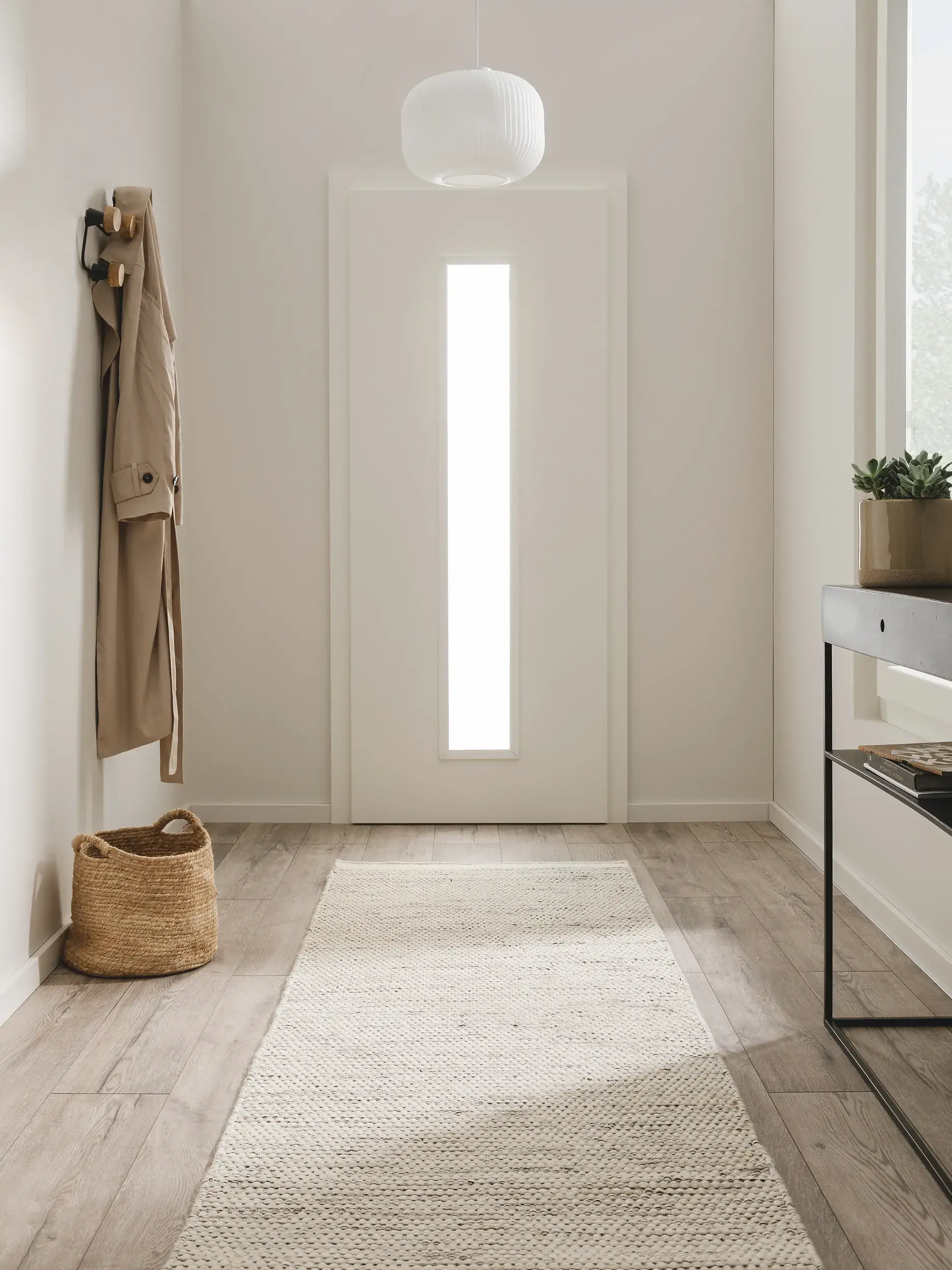 Rug made of 80% Wolle, 20% Baumwolle in Beige with a 80% Wolle, 20% Baumwolle high pile by benuta Pure
