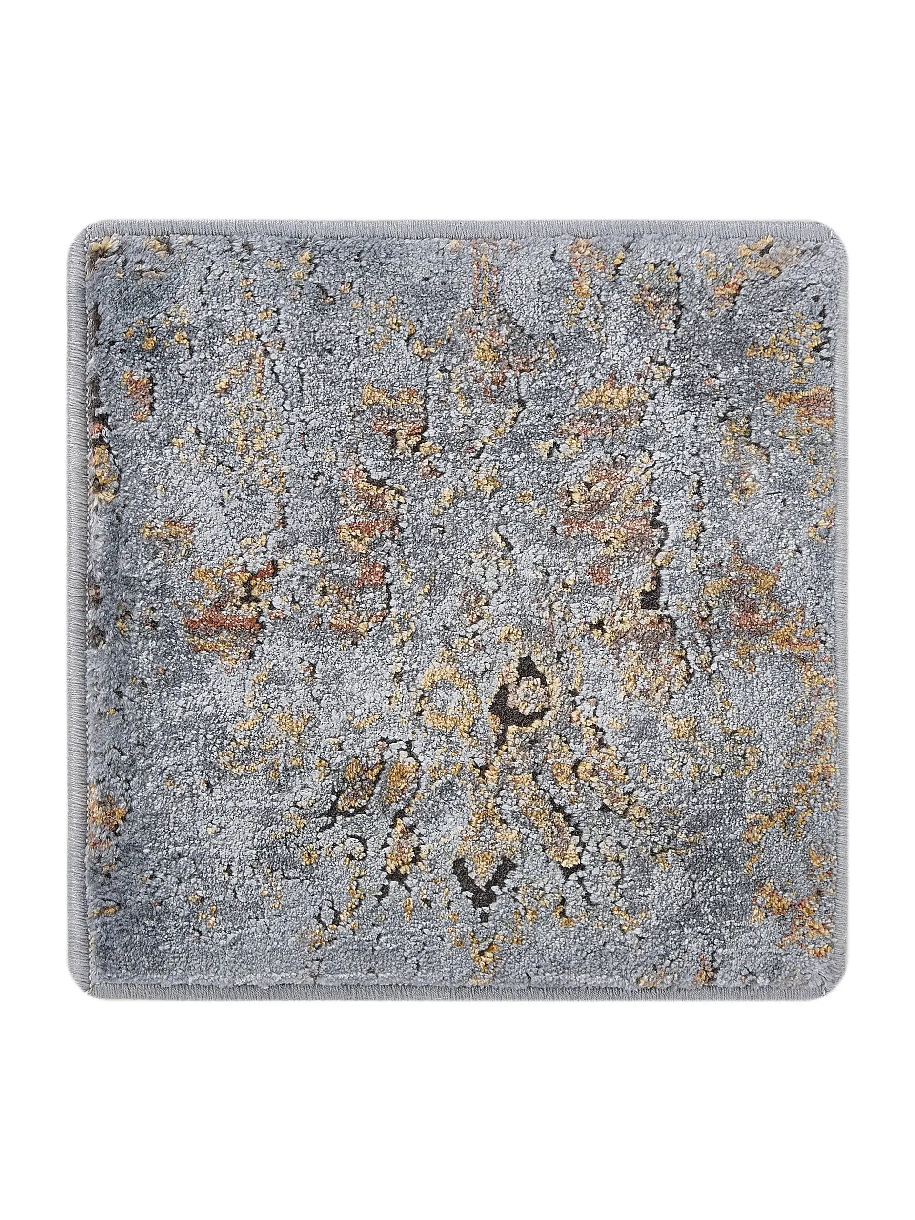 Teppich Medea aus 56% Viskose, 30% Polyester, 14% Polyacryl in Grau von benuta Finest