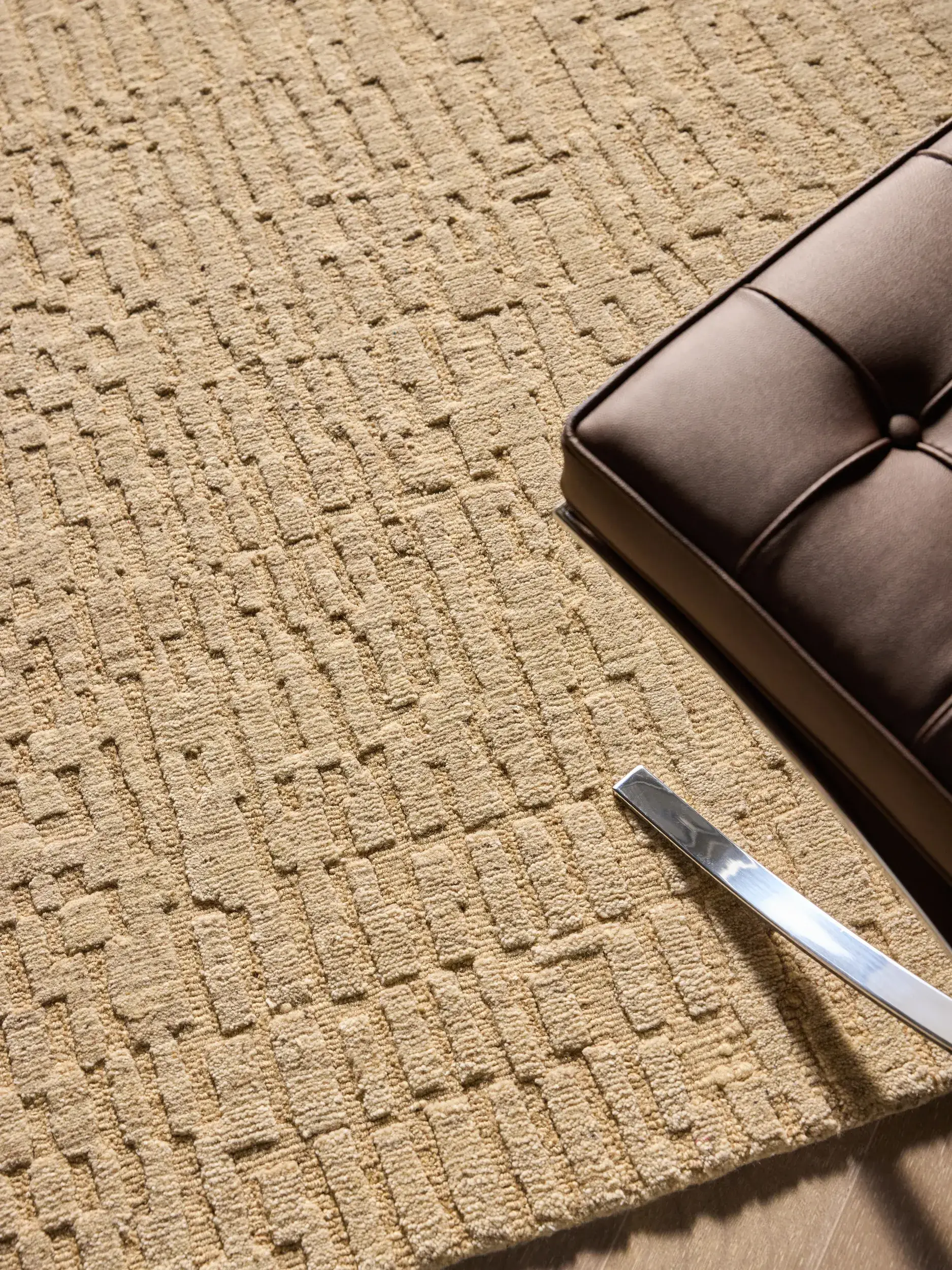 Rug Lisa made of 100% Wool in Beige by benuta Finest