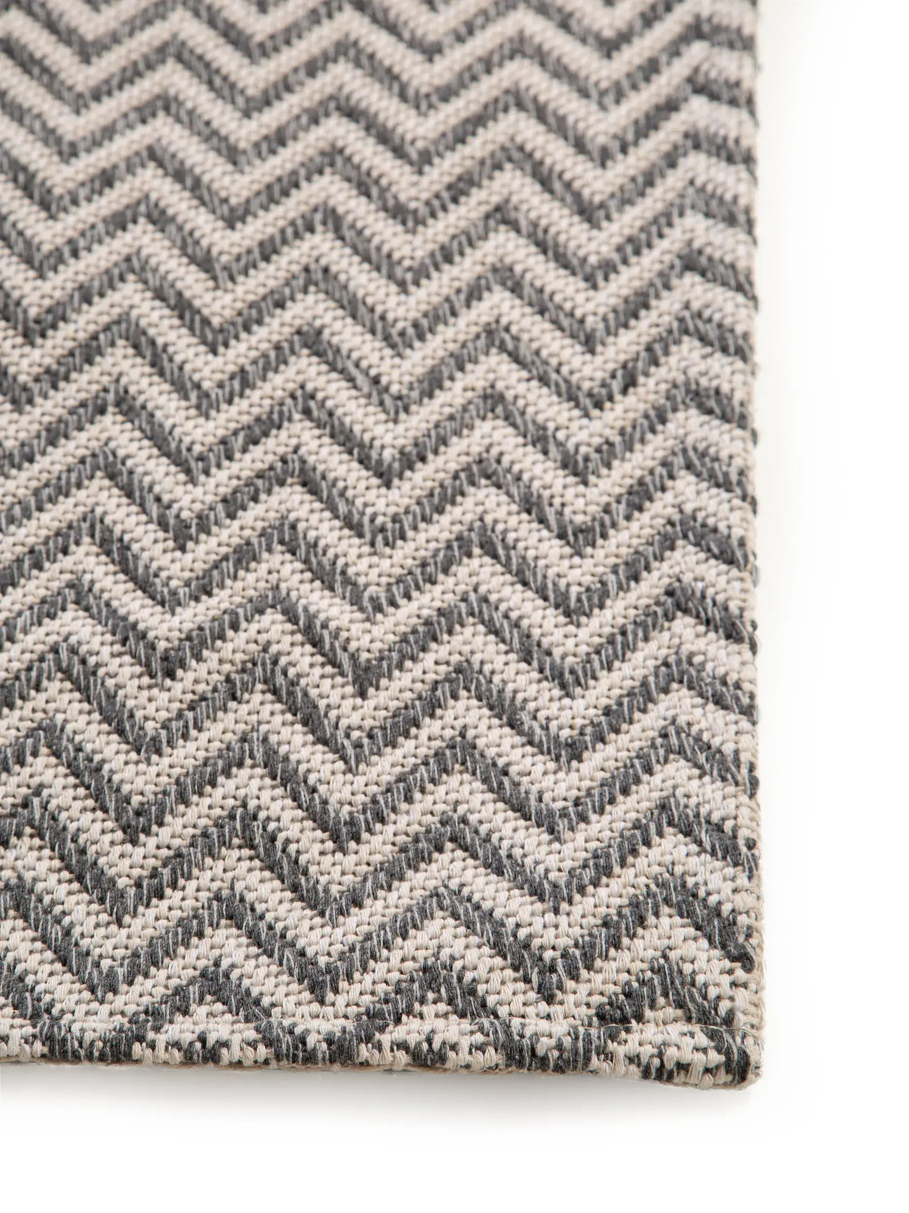 Rug made of 100% Cotton in Grey with a 100% Cotton high pile by benuta Nest