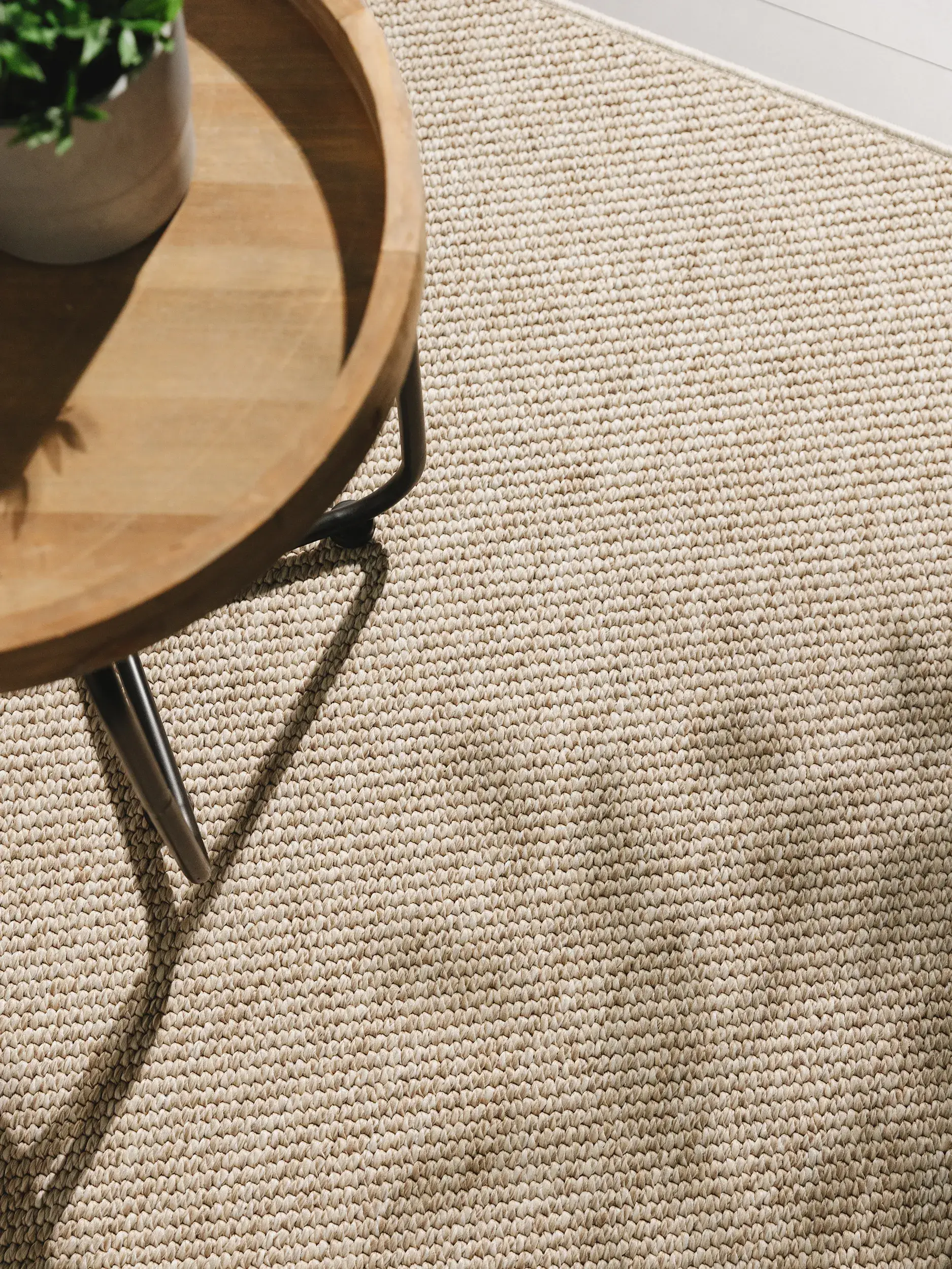 Rug made of 100% Polypropylen in Taupe with a 100% Polypropylen high pile by benuta Basic