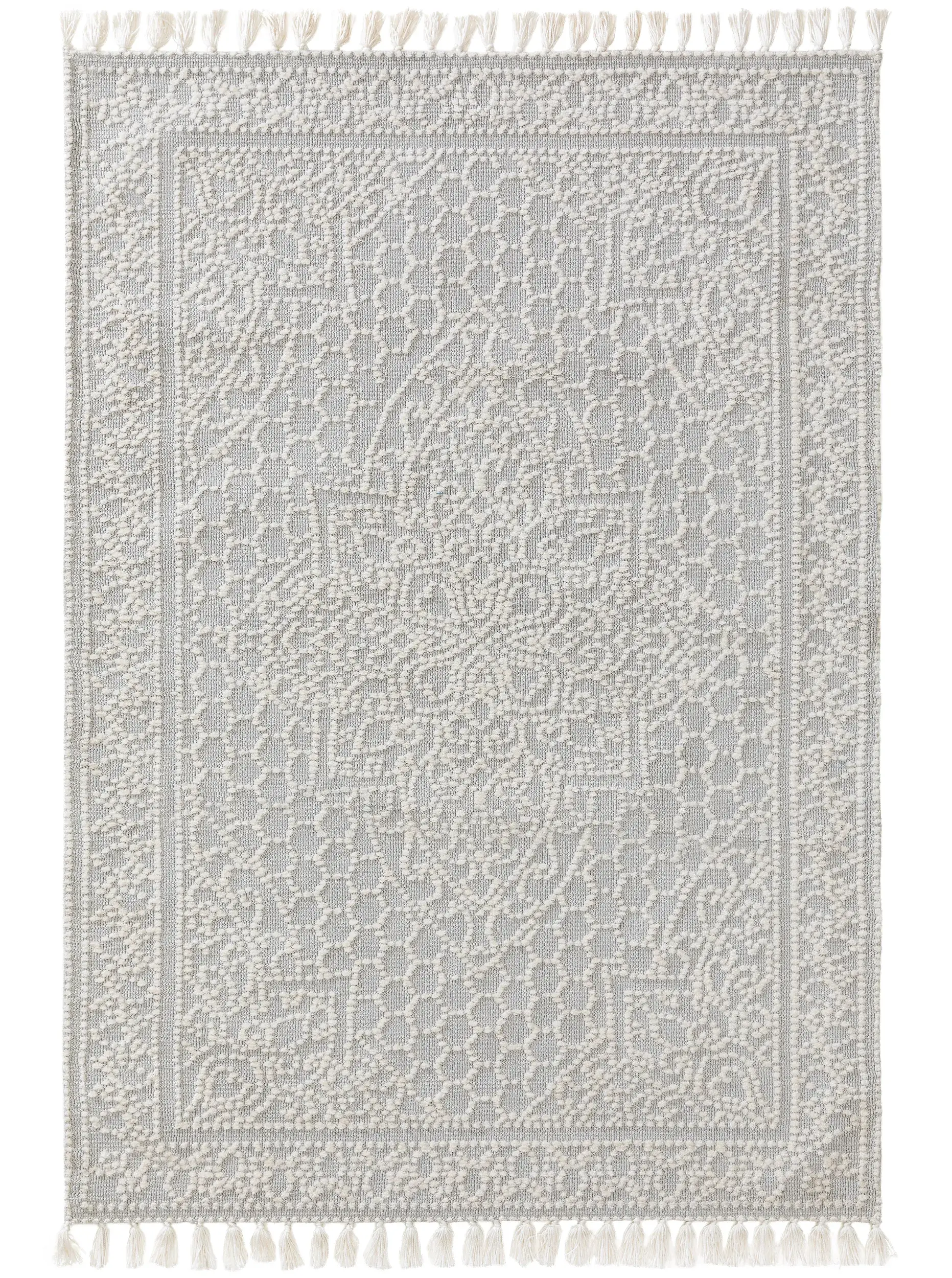 Teppe av 100% Polyester (Mikrofiber) i Grå med 100% Polyester (Mikrofiber) høy lugg fra benuta nest