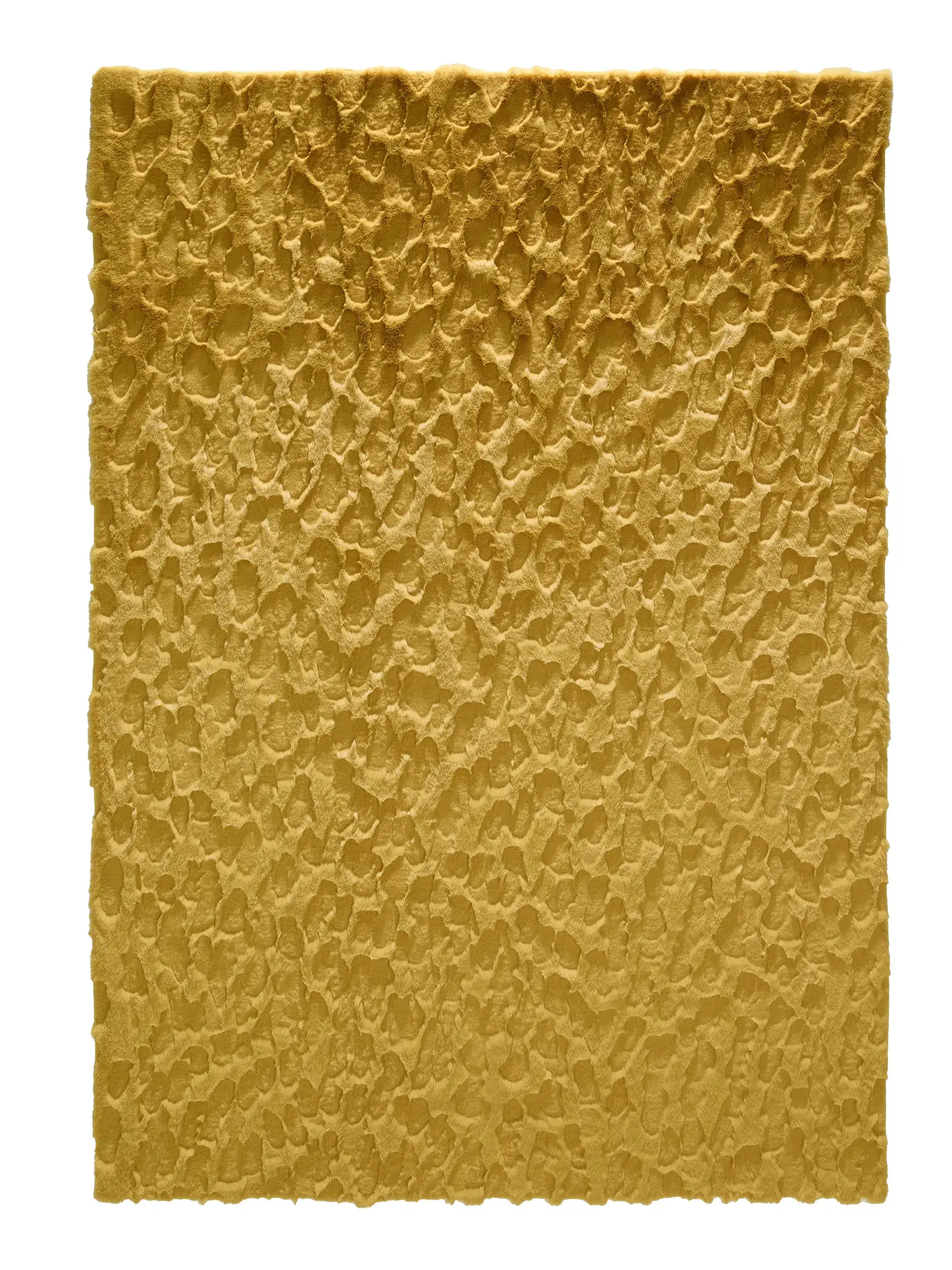 Rug made of 100% Polyester in Yellow with a 100% Polyester high pile by benuta Pop
