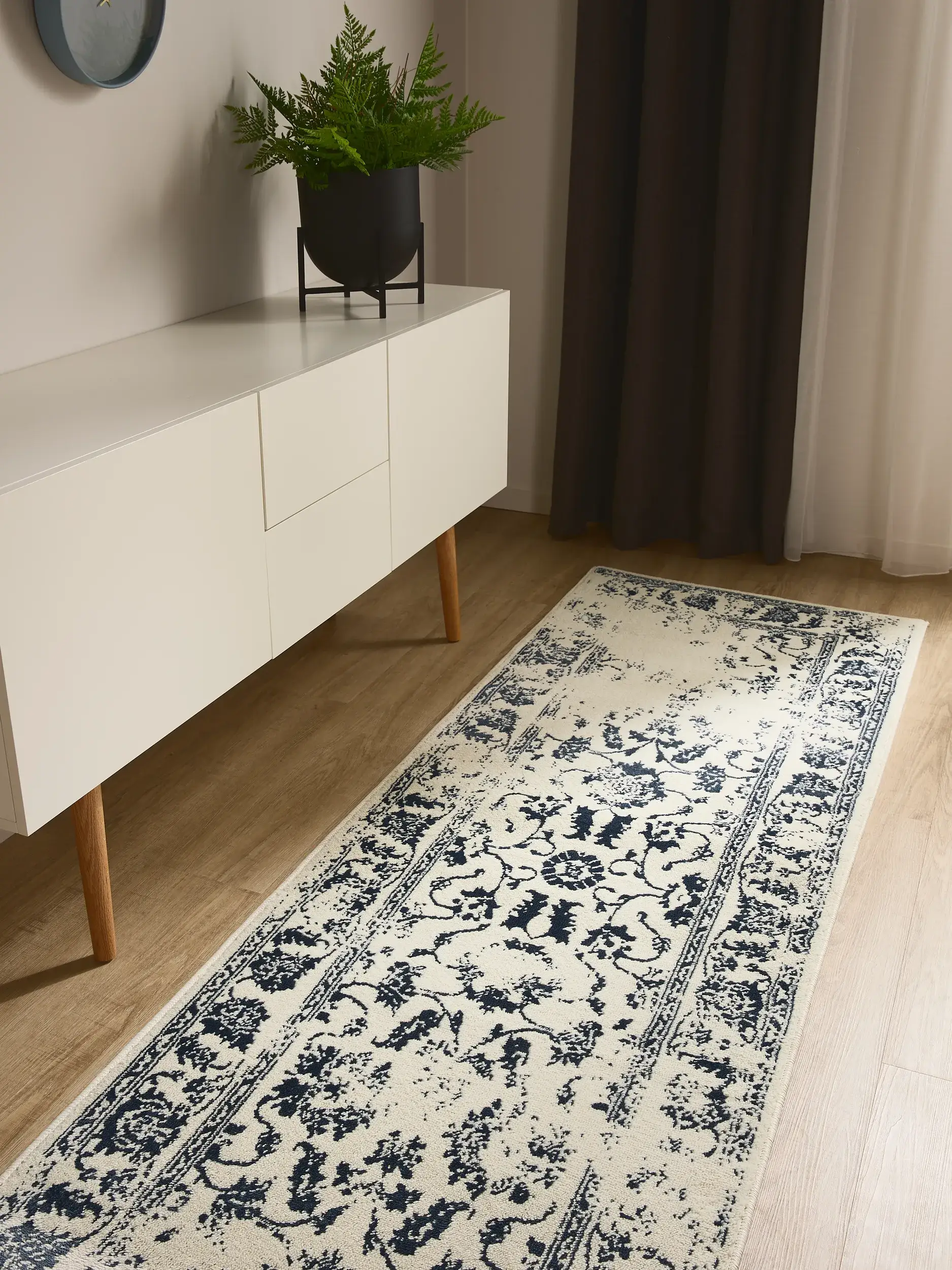 Rug made of 100% Polypropylen in Beige with a 100% Polypropylen high pile by benuta Basic