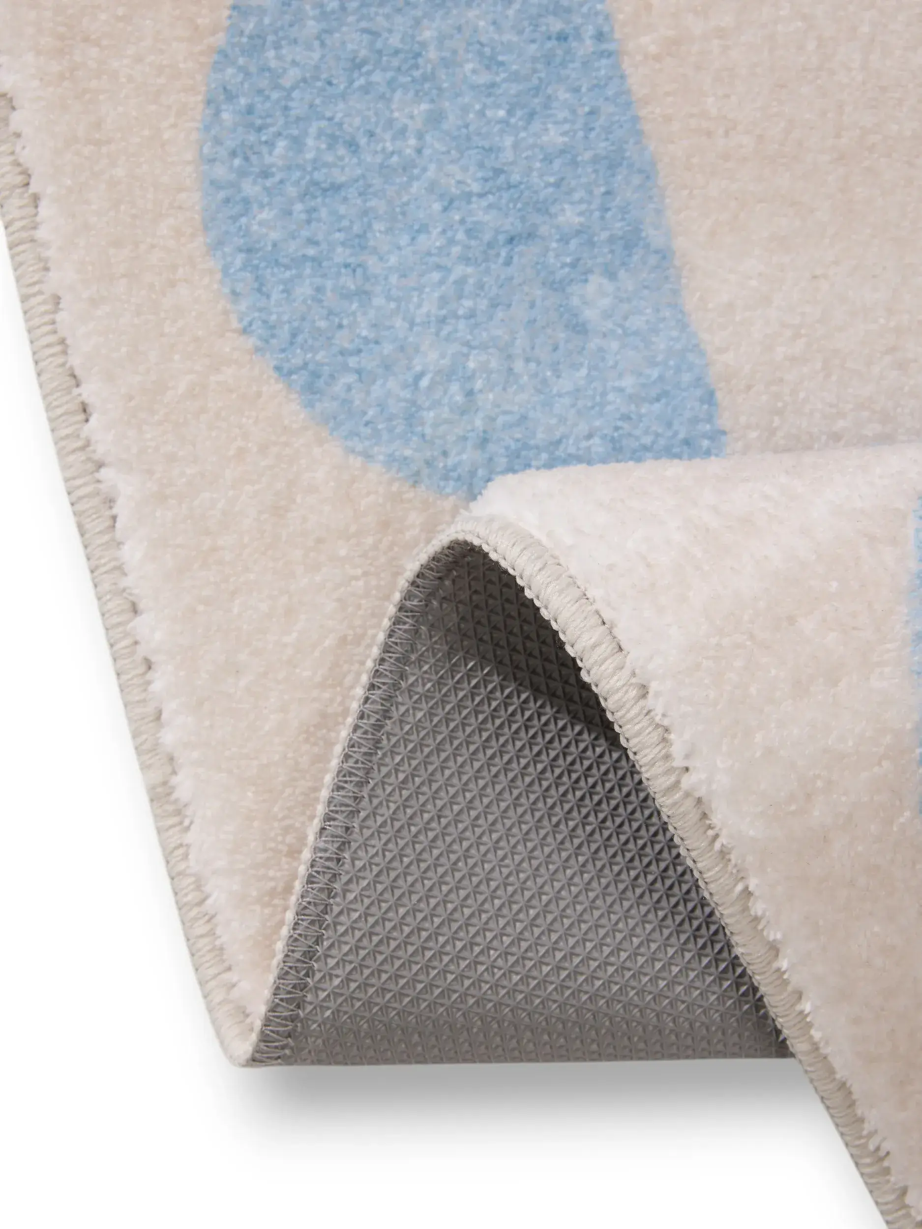 Rug made of 100% Polyester in Blue with a 100% Polyester high pile by benuta Pop